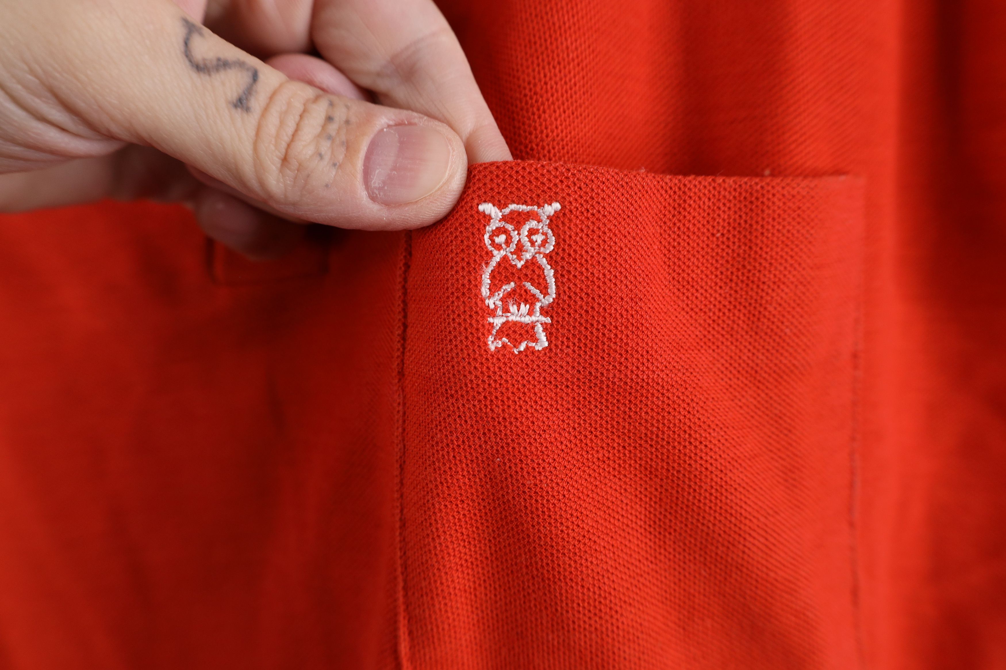 Vintage Vintage 70s Streetwear Gusset Collared Polo Shirt Orange USA Size US L / EU 52-54 / 3 - 4 Thumbnail