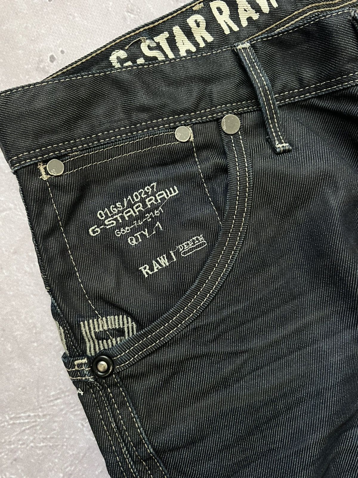 G-Star G Star Raw Jeans With Vintage Embroidery And Large Logo 36 Size US 36 / EU 52 - 9 Thumbnail