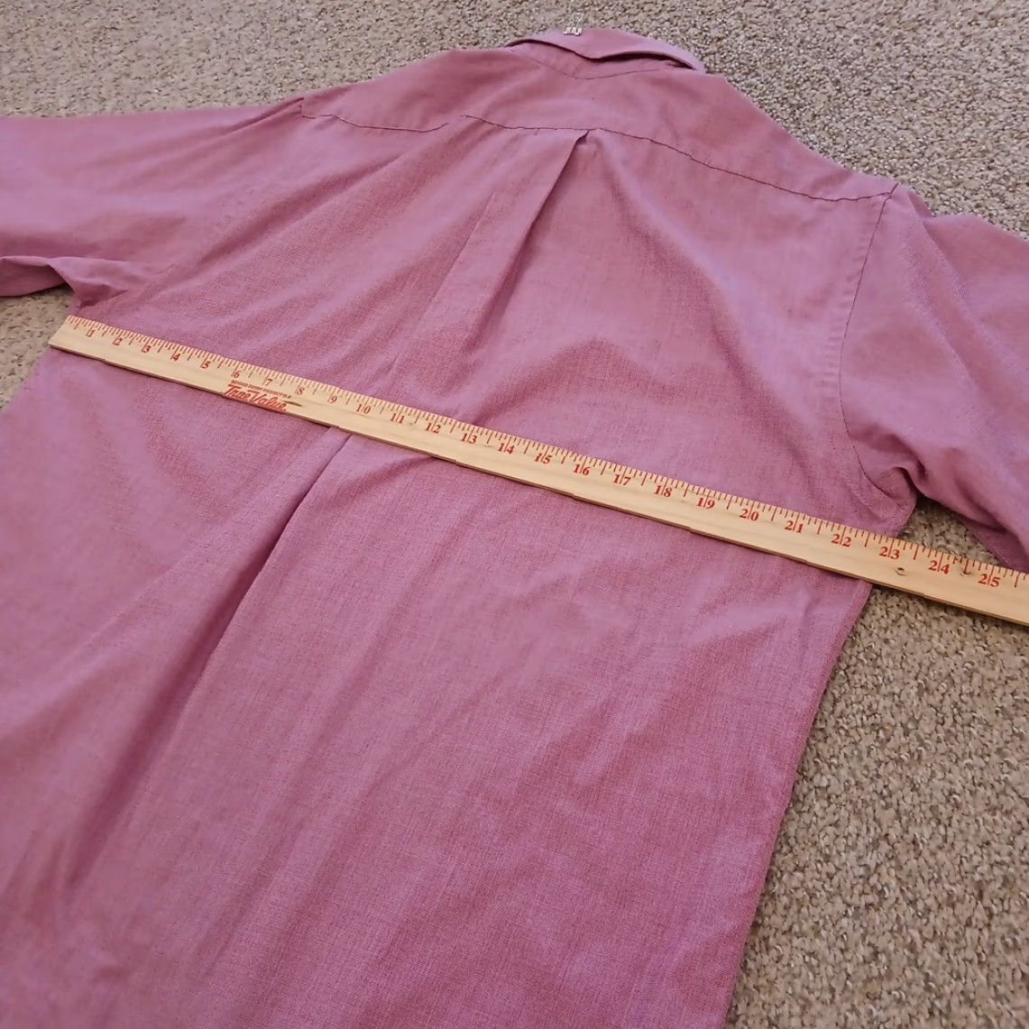 Arrow Arrow Shirt Mens Size 16 Solid Pink Long Sleeve Button Down Cotton Blend Size US L / EU 52-54 / 3 - 7 Thumbnail