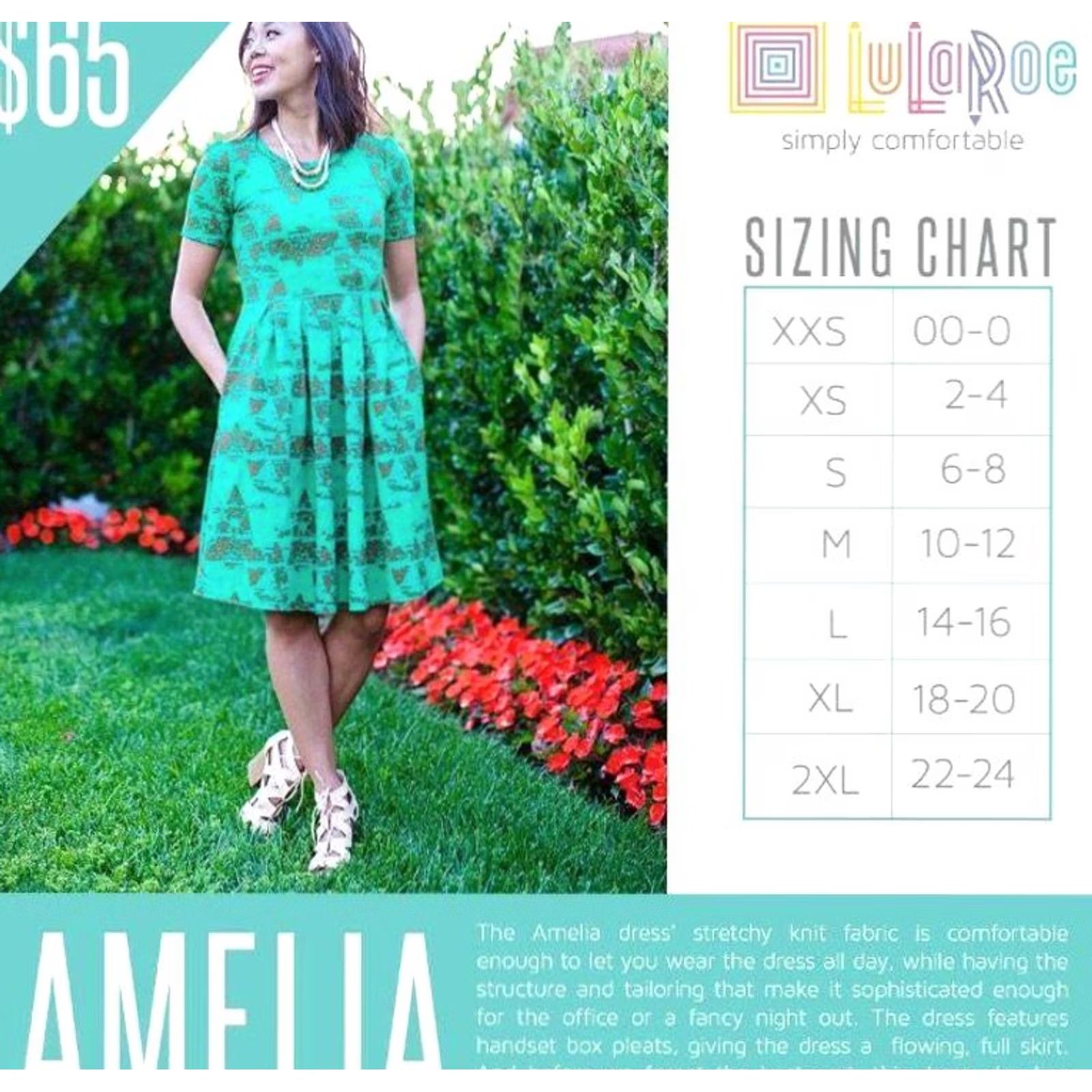 Vintage LuLaRoe Dress Womens 2XS Fruits Amelia Fit Flare Line Zip Apples Pears Kiwi Size XXS / US 00 / IT 34 - 7 Thumbnail