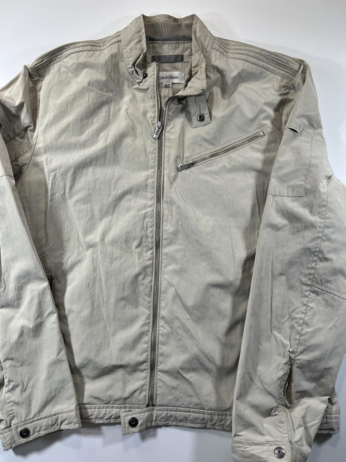 Calvin Klein Calvin Klein Men's Light Beige Zip-Up Jacket XL Size US XL / EU 56 / 4 - 1 Thumbnail