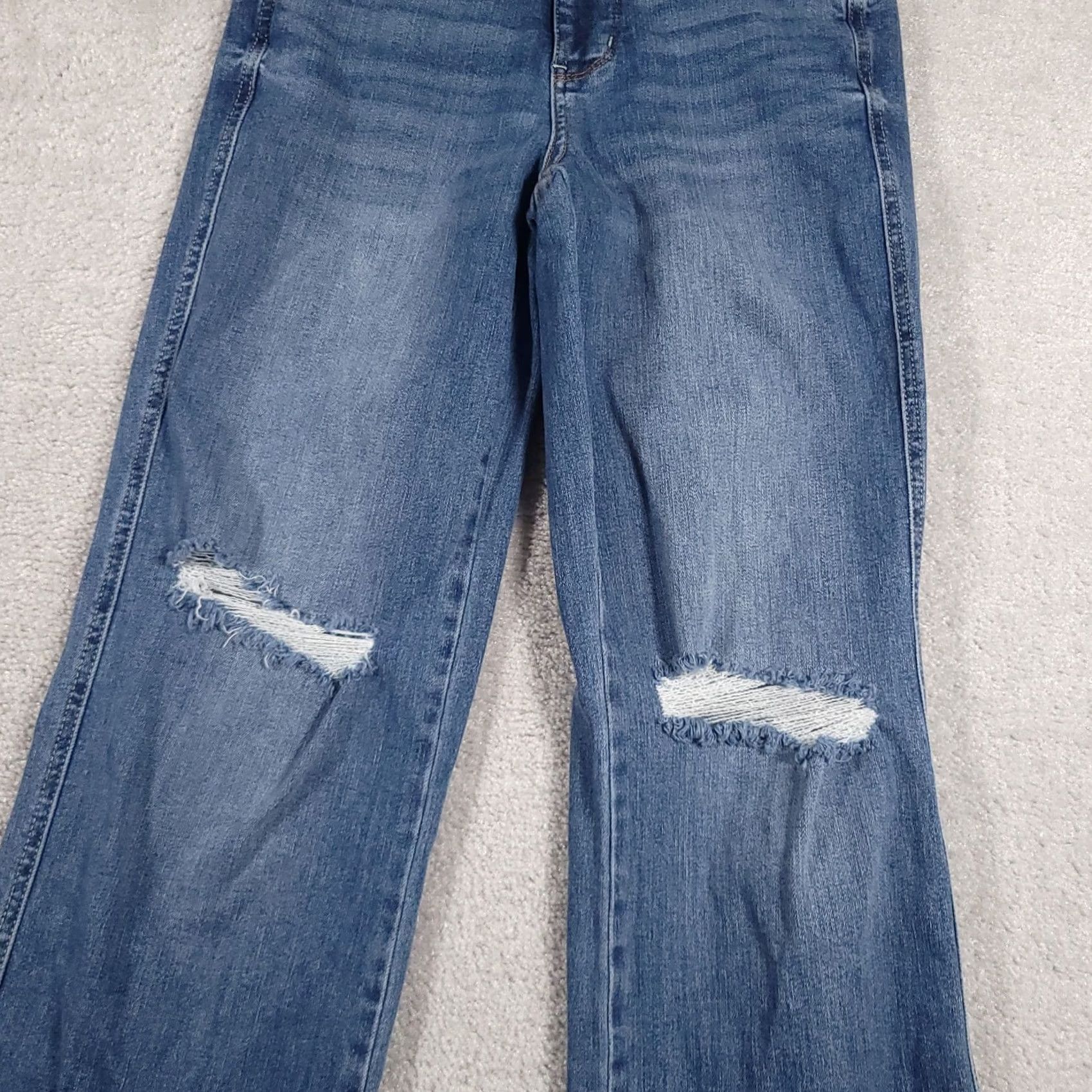 Denime Judy Blue Jeans Women's 7 Distressed Flared Boho Stretch Denim Jeans Bohemian Regular 5-Pocket Blue Autumn Women Size 28" / US 6 / IT 42 - 4 Thumbnail
