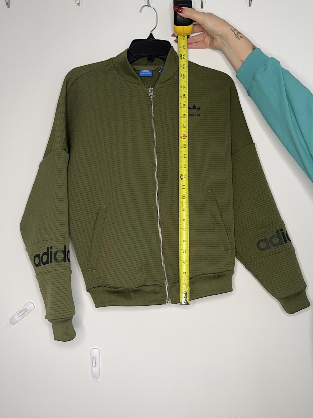 Adidas ADIDAS Forest Green Bomber Jacket - Sz. S w/ Rip To Pocket Size S / US 4 / IT 40 - 9 Thumbnail