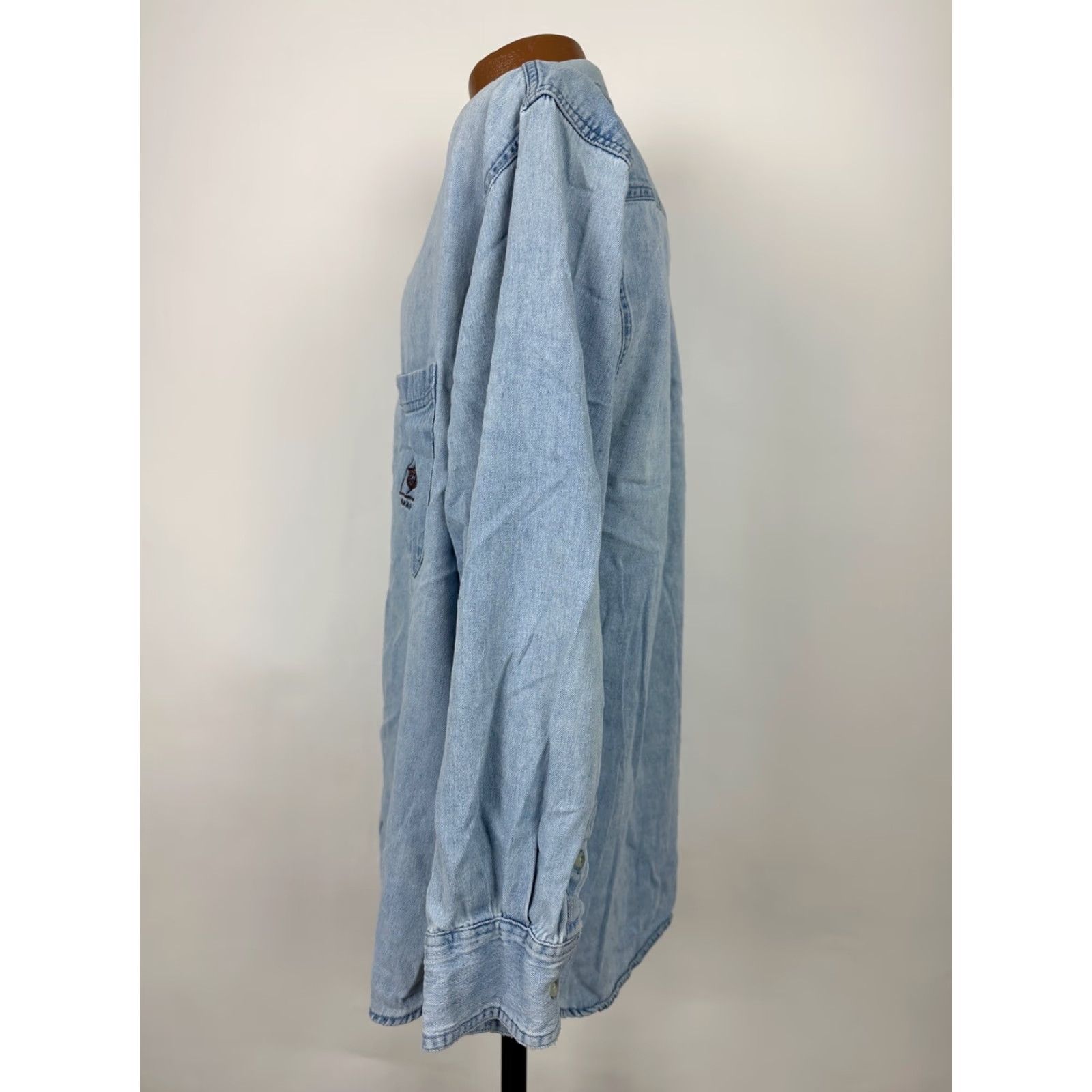 Vintage VINTAGE 90s Cactus Denim Shirt Men Medium Long Sleeve Blue Button-Up Grunge Hipster Size US M / EU 48-50 / 2 - 7 Thumbnail