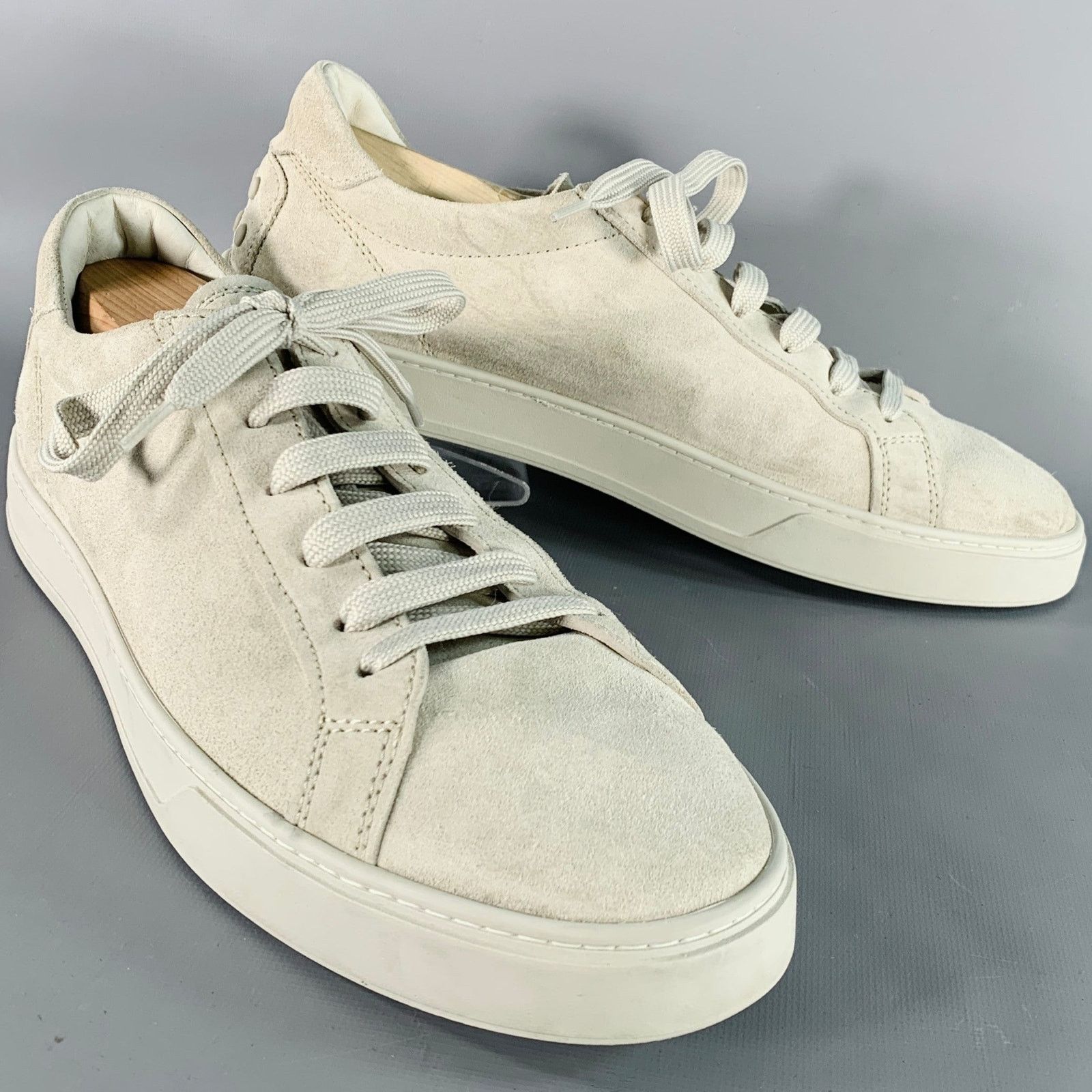 Tod's TOD'S Size 11 Grey Suede Low Top Rubber Sole Sneakers Size US 11 / EU 44 - 1 Thumbnail