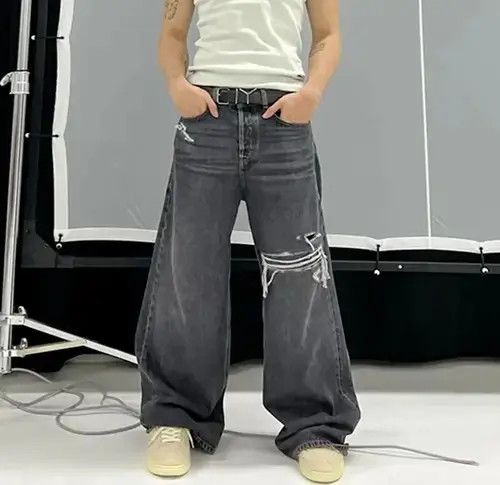 VIBE Black Ripped Baggy jeans Size US 34 / EU 50 - 1 Thumbnail
