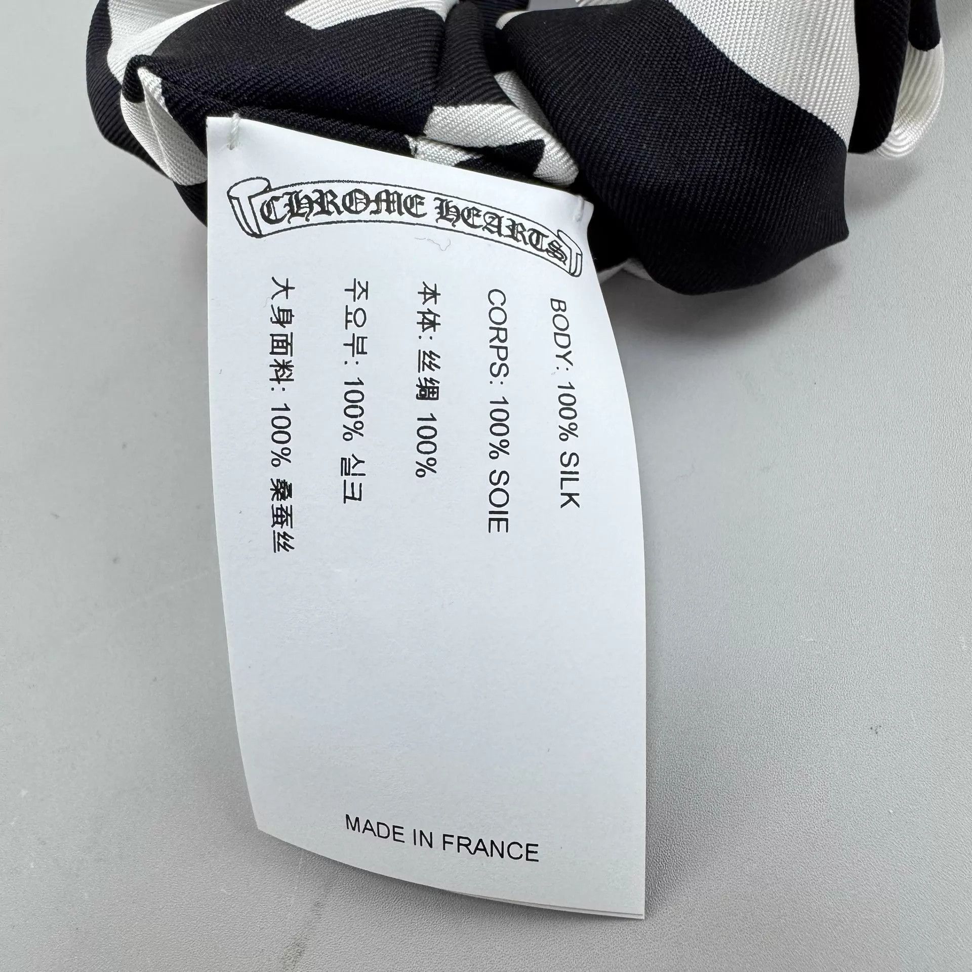 Chrome Hearts Chrome Hearts New Black & White Print Hair Tie One Size Size ONE SIZE - 6 Thumbnail