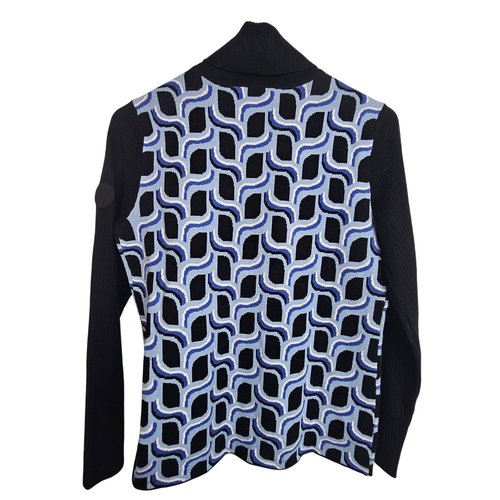 Robert Talbott Talbots Womens Abstract Geometric Turtleneck Sweater PS Size S / US 4 / IT 40 - 1 Thumbnail