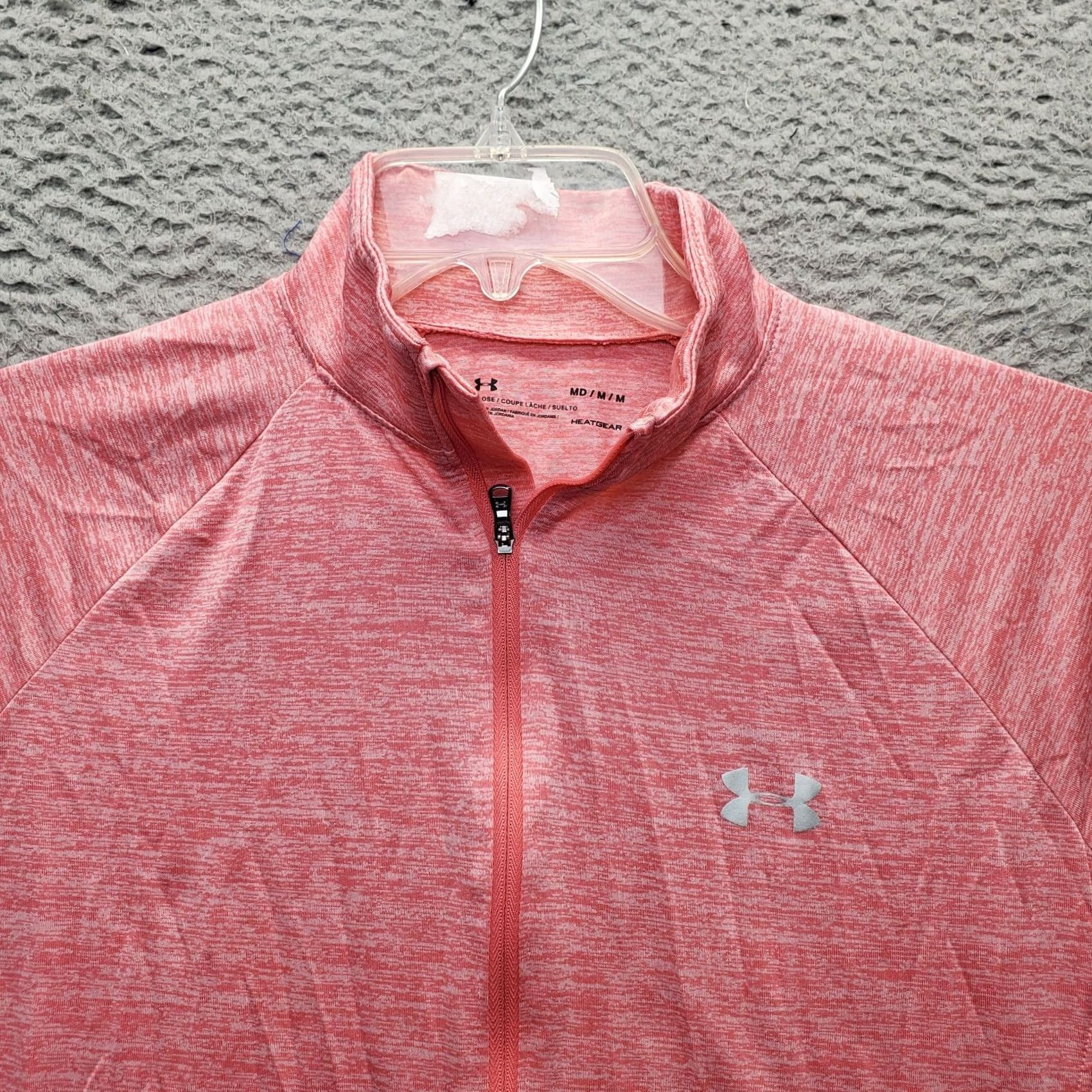 Under Armour Under Armour Pullover Womens Medium Pink HeatGear Tech Twist 1/2 Zip Loose Fit Size M / US 6-8 / IT 42-44 - 7 Thumbnail