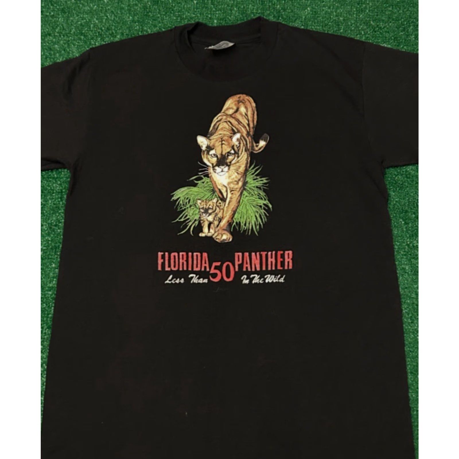 Vintage VINTAGE Florida Panther Nature Wildlife Preservation VTG Shirt Mens M Black 90s 80s 1990s Animals Nature Vintage Shirt Mens M Size US M / EU 48-50 / 2 - 3 Thumbnail