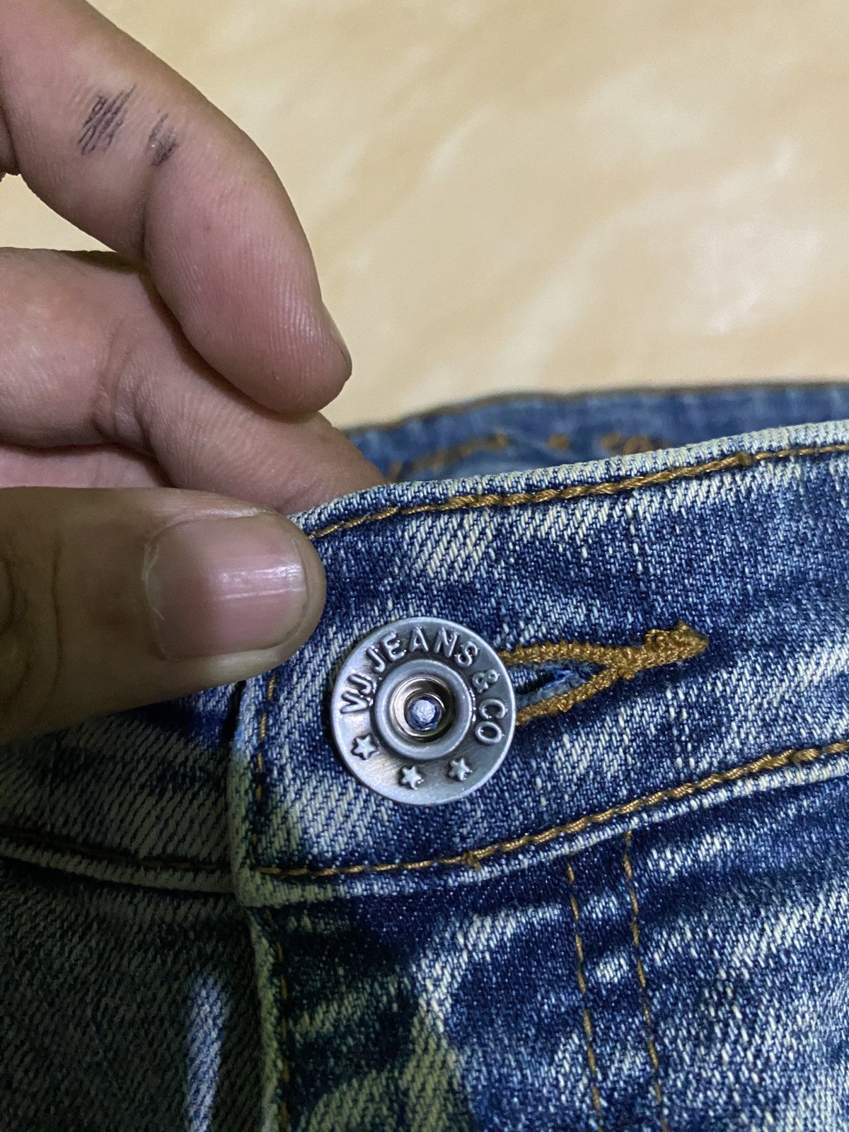 If Six Was Nine × Japanese Brand × Vintage Vj jeans & co Flare jeans washed Size US 35 - 7 Thumbnail