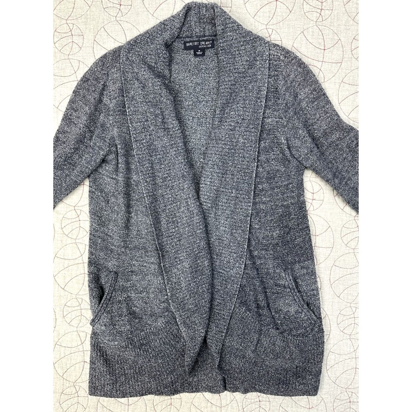 Vintage Barefoot Dreams Womens M Cozychic Lite Cardigan Sweater Brown Button Long Sleeve Size M / US 6-8 / IT 42-44 - 4 Thumbnail