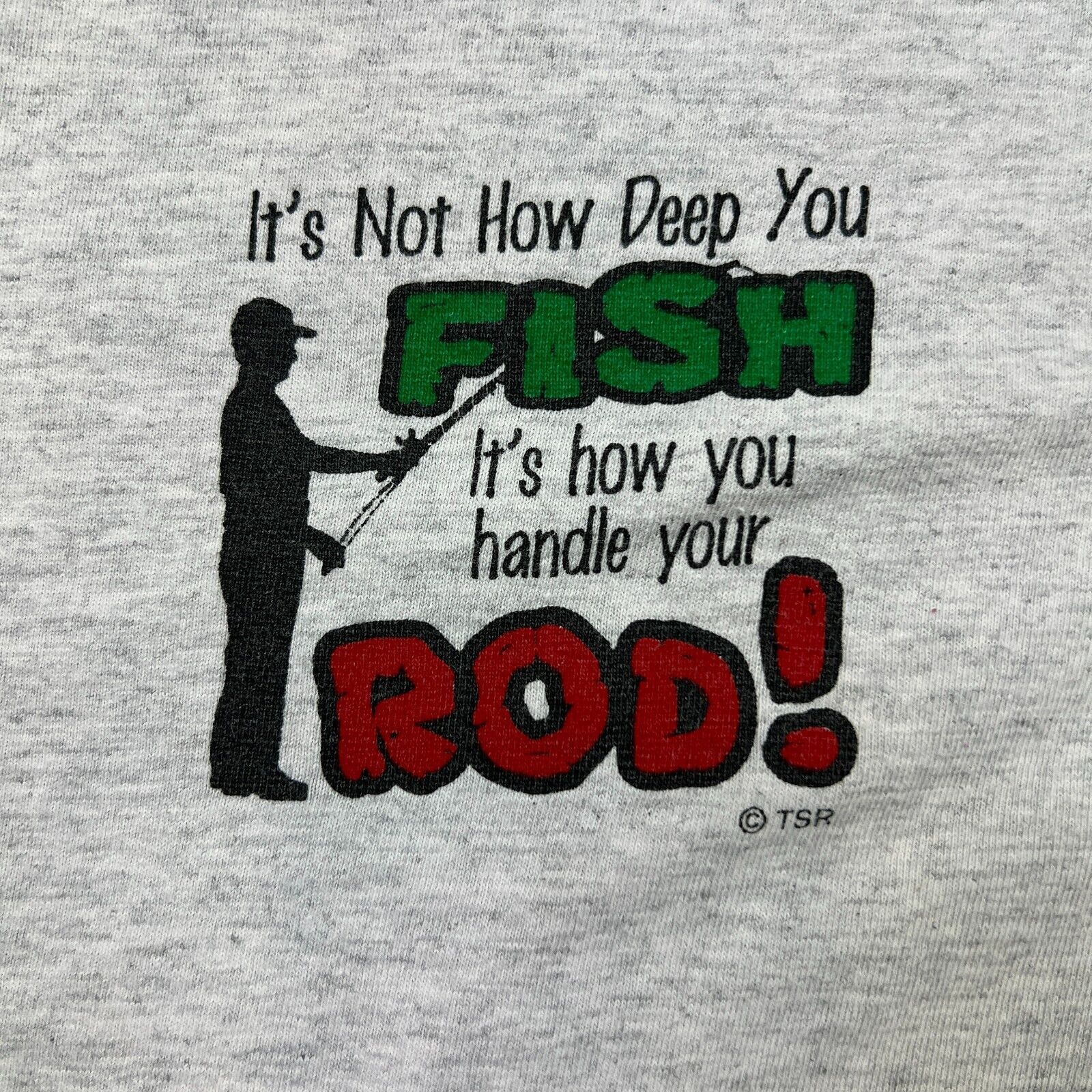 Vintage Tennessee River T Shirt Fishing Handle Your Rod Funny Tee Size US L / EU 52-54 / 3 - 3 Thumbnail