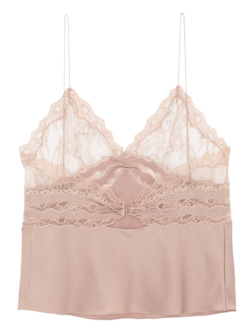 Saint Laurent Paris o1b1hav110525 755941 Lingerie Tank Top in Silk Satin Crepe Size S / US 4 / IT 40 - 2 Thumbnail