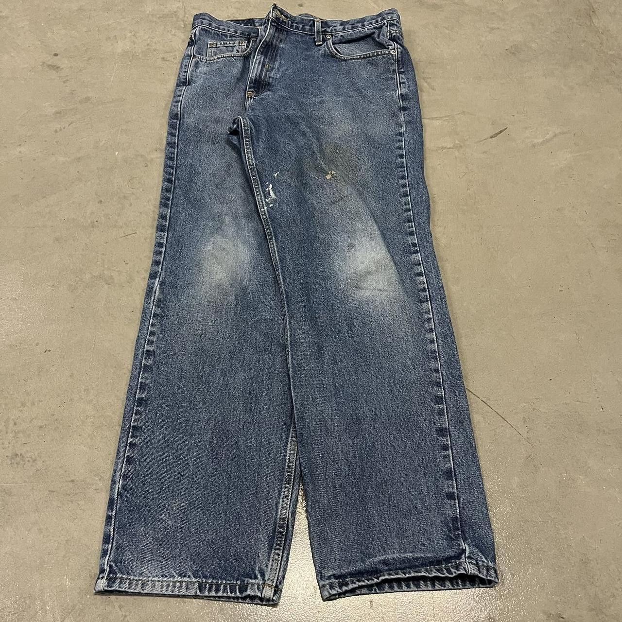 Vintage Vintage Y2K/2000s Baggy Dark wash WorkWear Essential Denim Jeans! Size US 38 / EU 54 - 3 Thumbnail