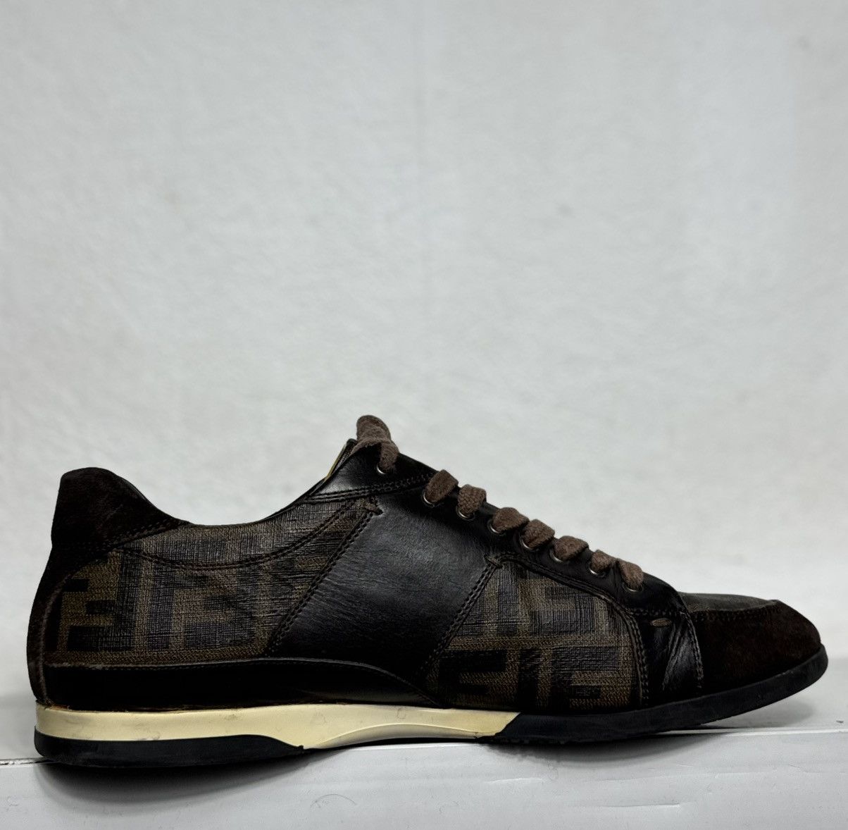 Fendi Fendi Monogram Luxury Leather Low Shoes Sneakers Size US 10 Size US 10 / EU 43 - 7 Thumbnail