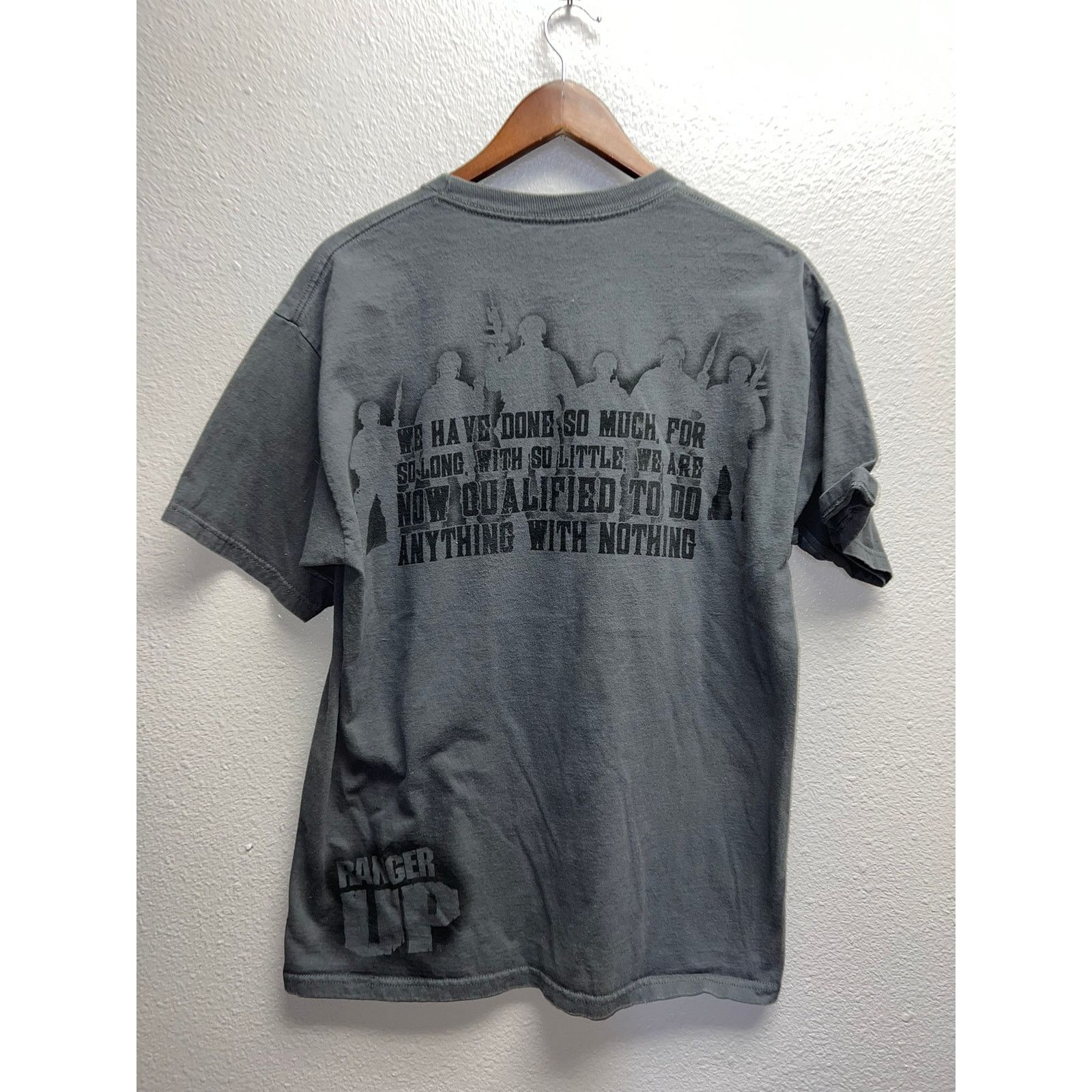 Vintage Ranger Up Shirt Qualified Ungrateful American Soldier Army L Size US L / EU 52-54 / 3 - 4 Thumbnail