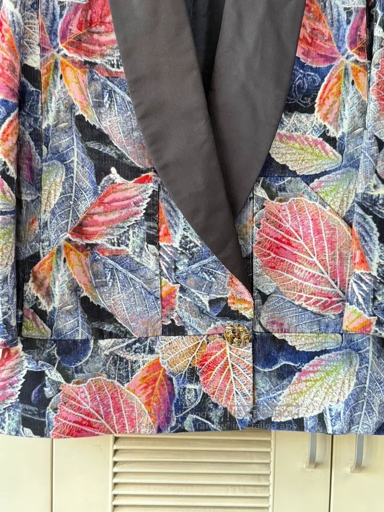 Chanel Chanel 18K Forest Series Corduroy Leaves Jacket Size S / US 4 / IT 40 - 4 Thumbnail