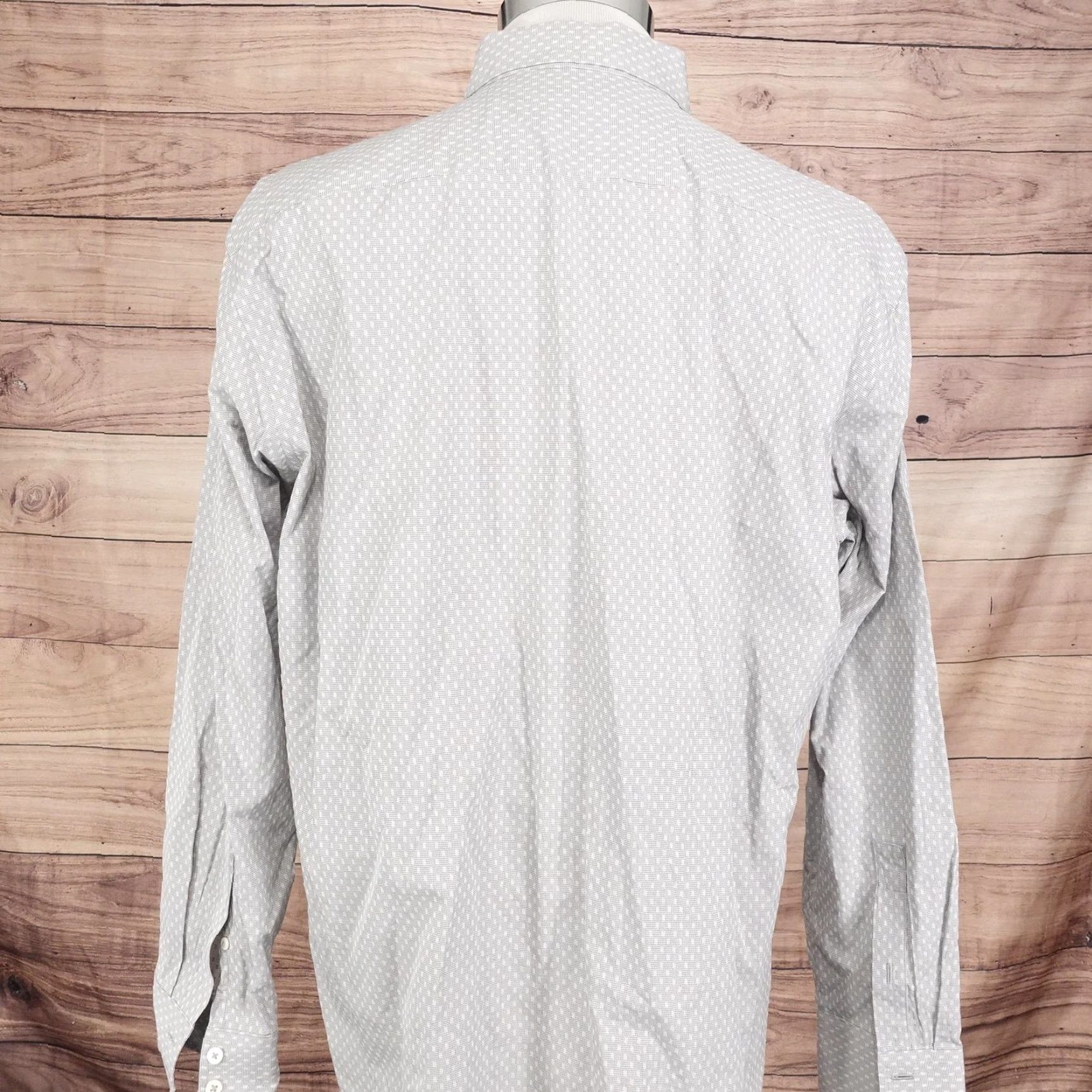 Vintage Zachary Prell Shirt Mens XL Gray Geometric Pattern Dress Shirt Long Sleeve Casual Office Size US XL / EU 56 / 4 - 4 Thumbnail