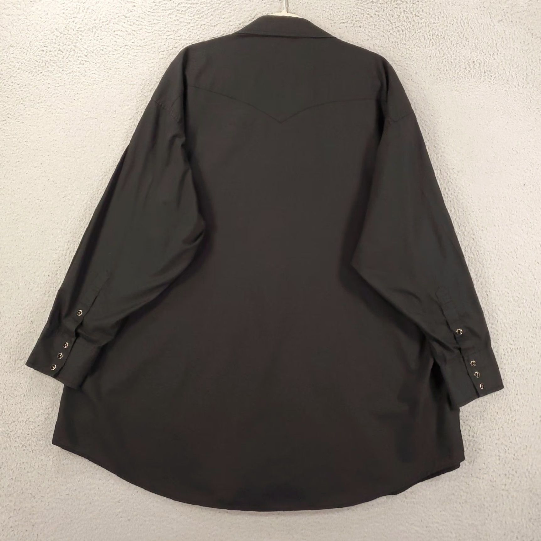 Vintage Panhandle Slim Shirt Mens 20 35 Black Pearl Snap Long Sleeve Button Up Western Size US XXL / EU 58 / 5 - 8 Thumbnail