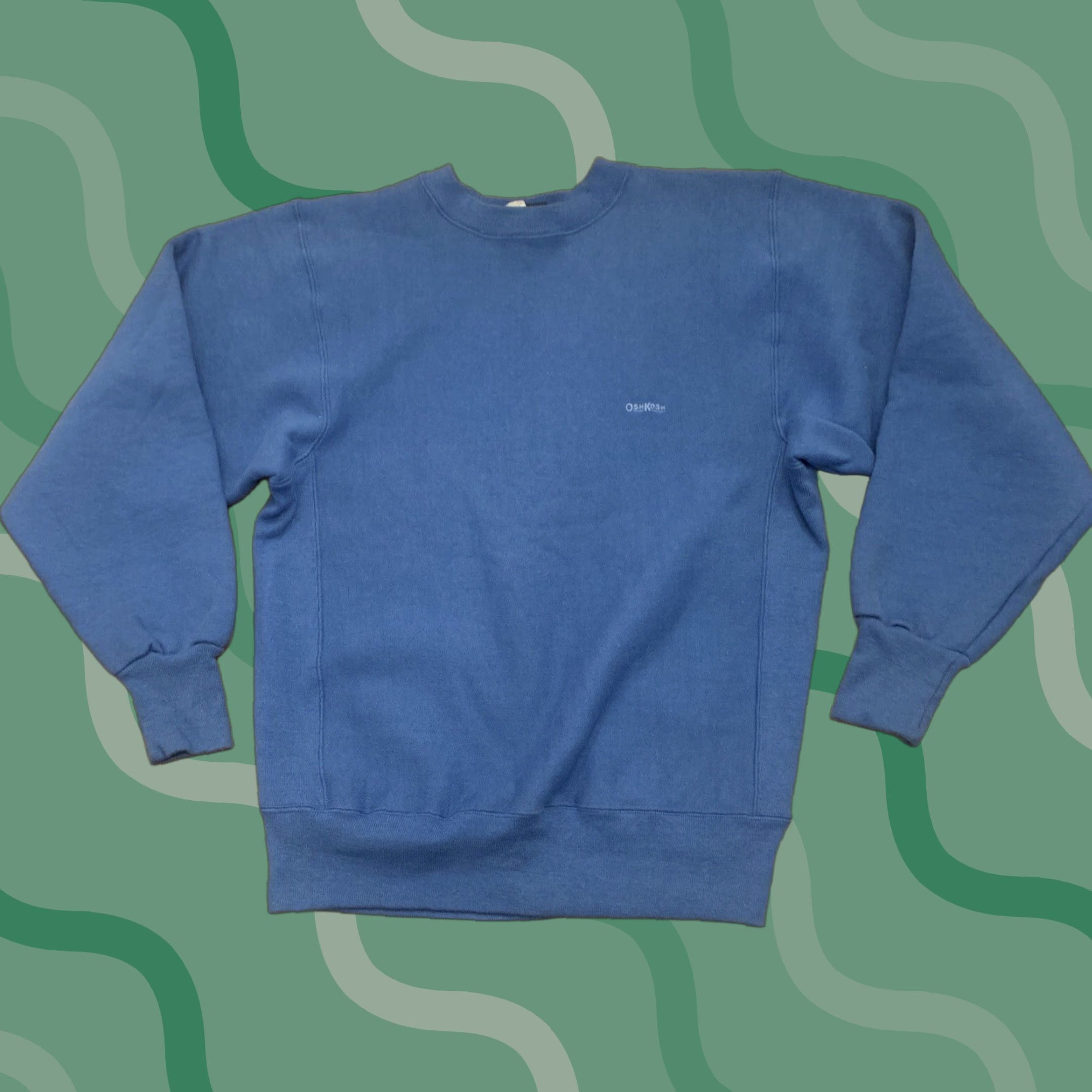 Vintage VINTAGE Oshkosh B'Gosh Reverse Weave Sweatshirt Adult Medium Blue Fleece Pullover 90s Mens Size US M / EU 48-50 / 2 - 1 Thumbnail