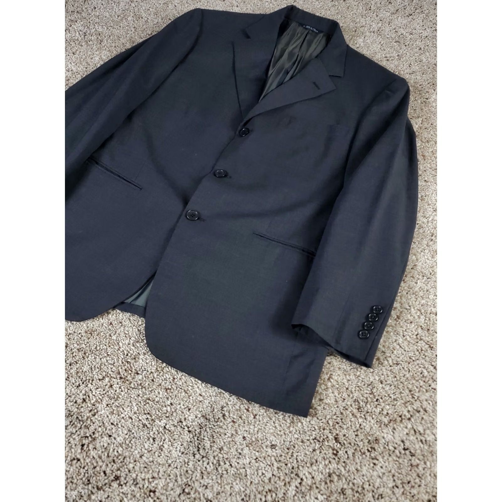 Brooks Brothers Brooks Brothers Suit Jacket 40 Short Men Charcoal Gray Wool 2 Piece Notch Lapel USA Made Classic Slim Fit Size US 40 / EU 56 - 2 Thumbnail
