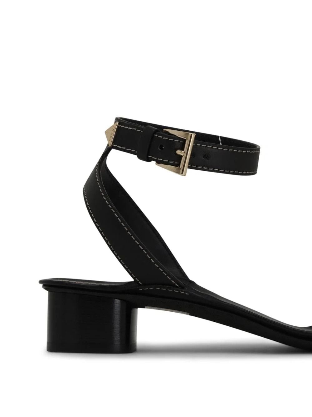 Prada os11x0126 35mm Triangle-Logo Leather Sandals in Black Size US 11 / IT 41 - 2 Thumbnail