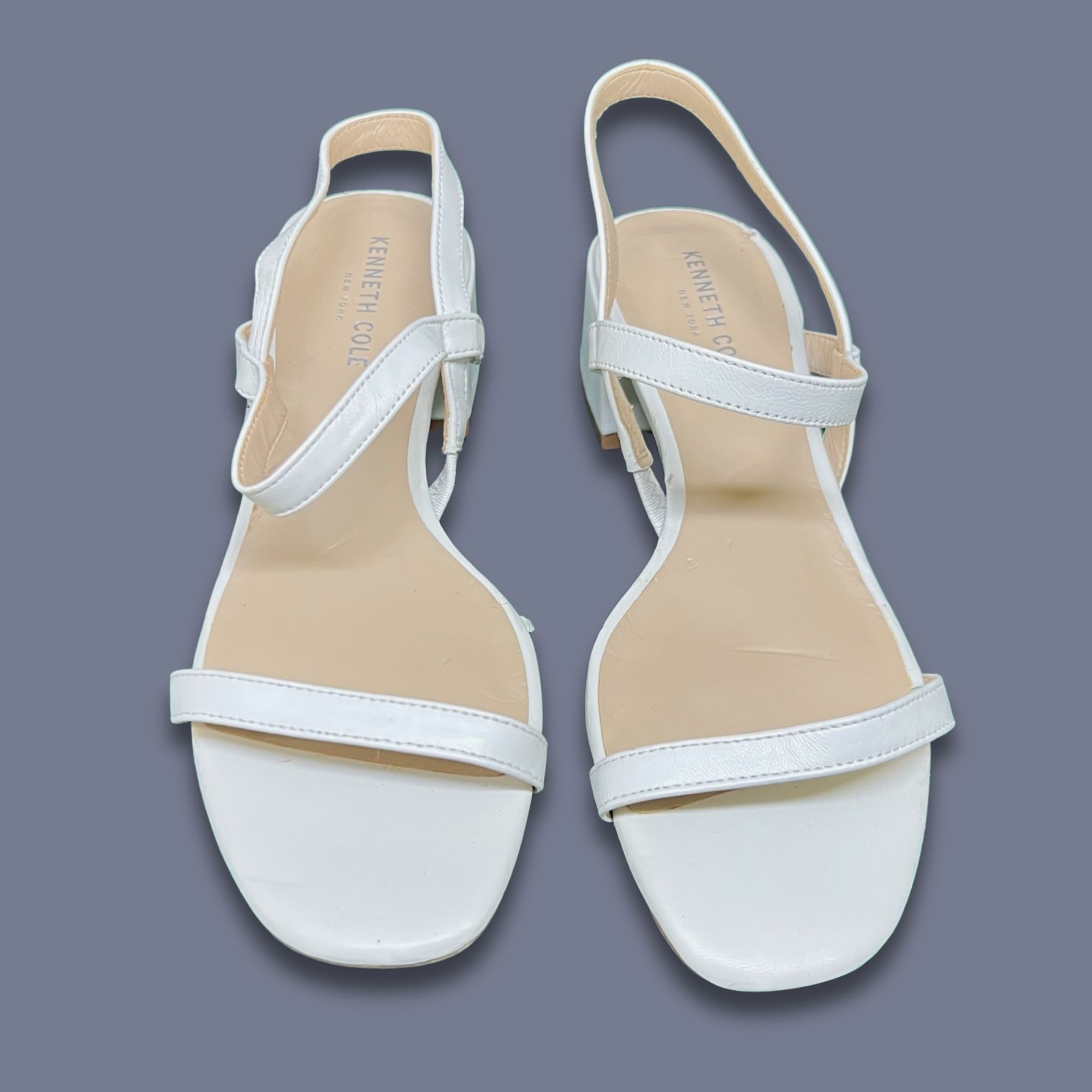 Kenneth Cole Kenneth Cole Maisie Low Heeled Sandals White Open Toe Adjust Size US 8 / IT 38 - 2 Thumbnail