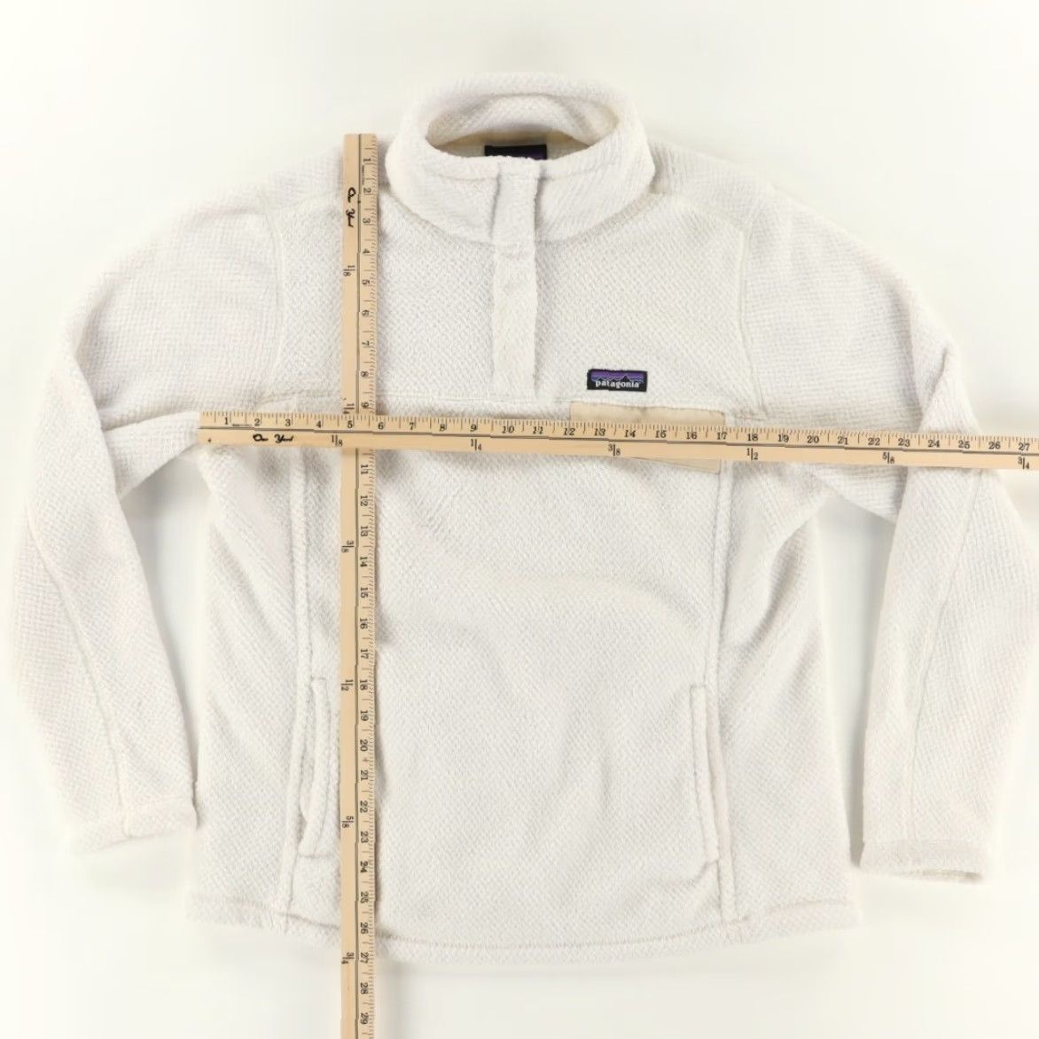 Patagonia Patagonia Retool Fleece Snap T Sweater White Women's XL Shirt Size XL / US 12-14 / IT 48-50 - 3 Thumbnail