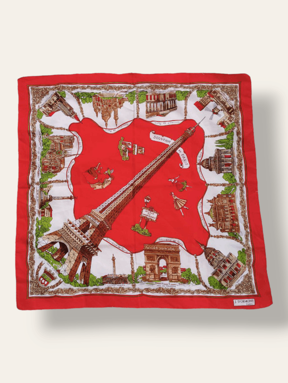 image of Italian Designers Vintage 80's J D'ormont Paris Made In Italy Scarf, Women's