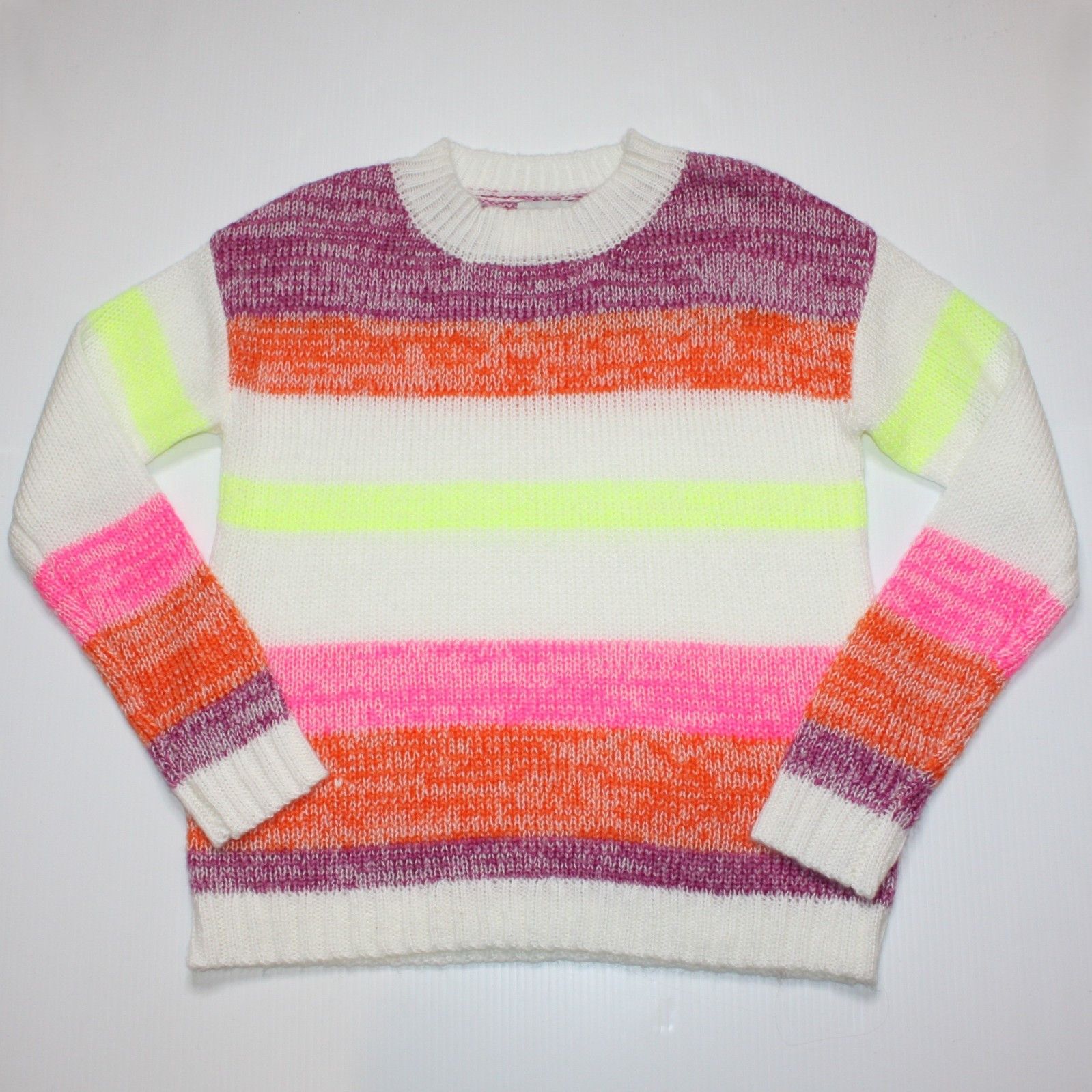 Other Allison Joy Izzy Neon Stripe Sweater NWT MSRP $88 Size S / US 4 / IT 40 - 1 Thumbnail