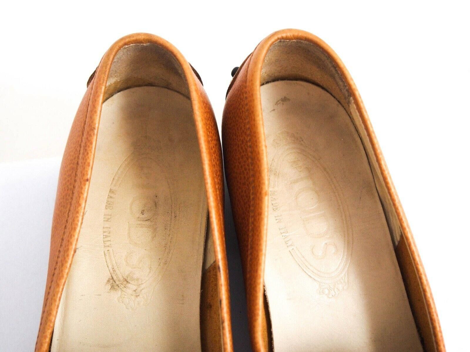 Tod's Tod's Loafers Orange Leather Womens EU 37.5 US 7.5 Size US 7.5 / IT 37.5 - 5 Thumbnail