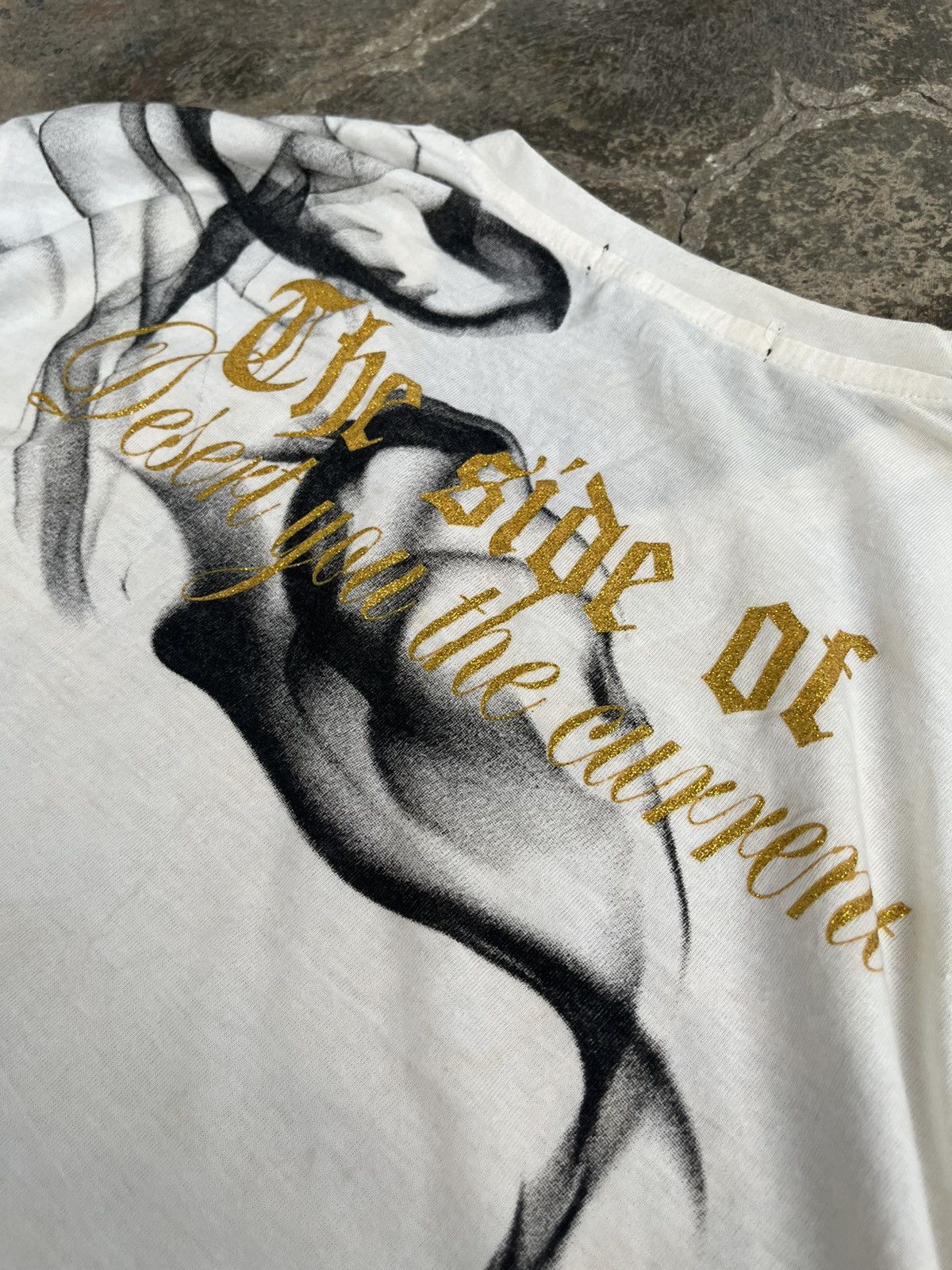 14th Addiction × KMRii × Yasuyuki Ishii 2000s JAPANESE CLASH AHEAD POEM SMOKE GOTHIC PUNK STYLE Size US L / EU 52-54 / 3 - 11 Thumbnail