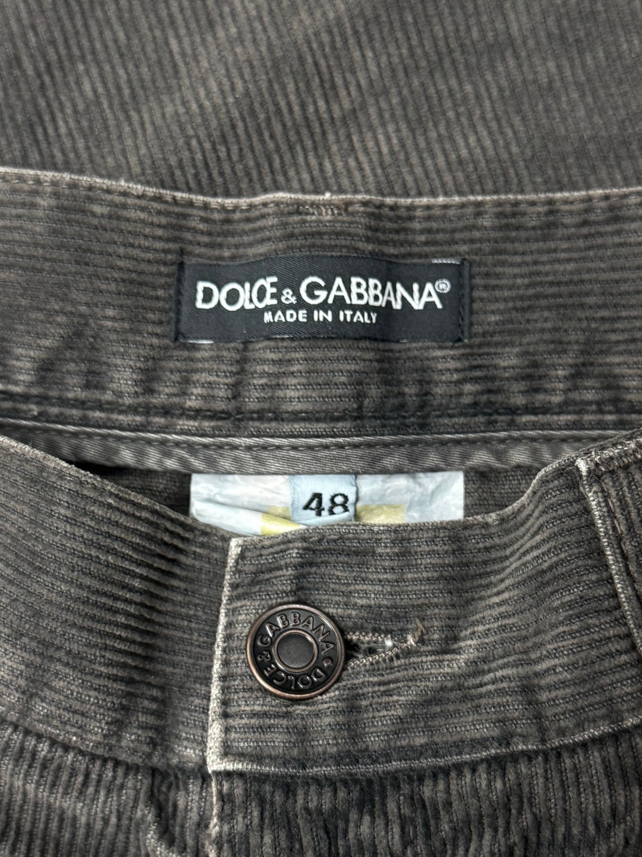 Dolce & Gabbana Dolce & Gabbana Mainline Brown Corduroy Bootcut Pants Size US 30 / EU 46 - 3 Thumbnail