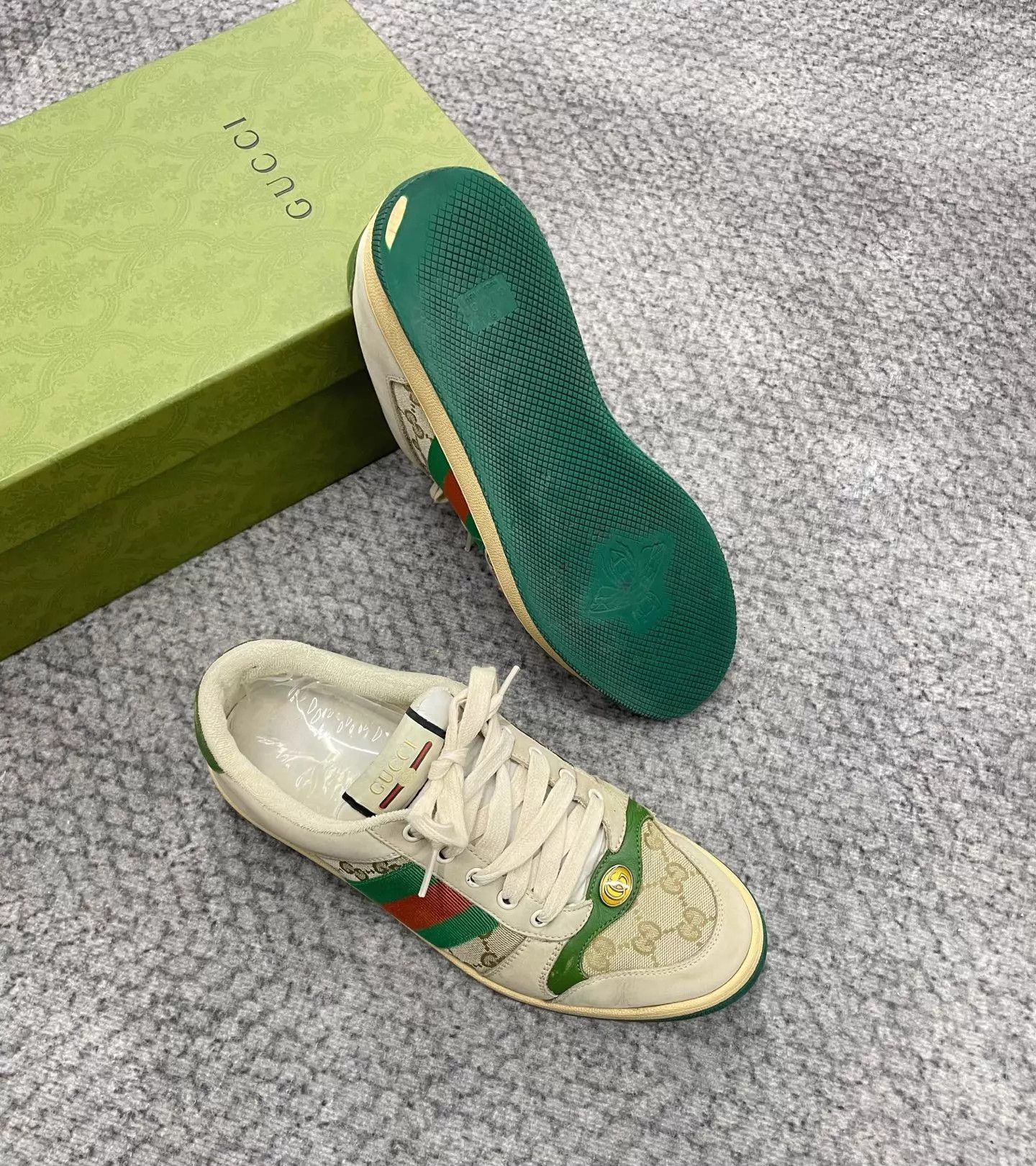 Gucci GUCCI Screener GG Enamel Dirty Sneaker UK8/EU42 Size US 9 / EU 42 - 5 Thumbnail