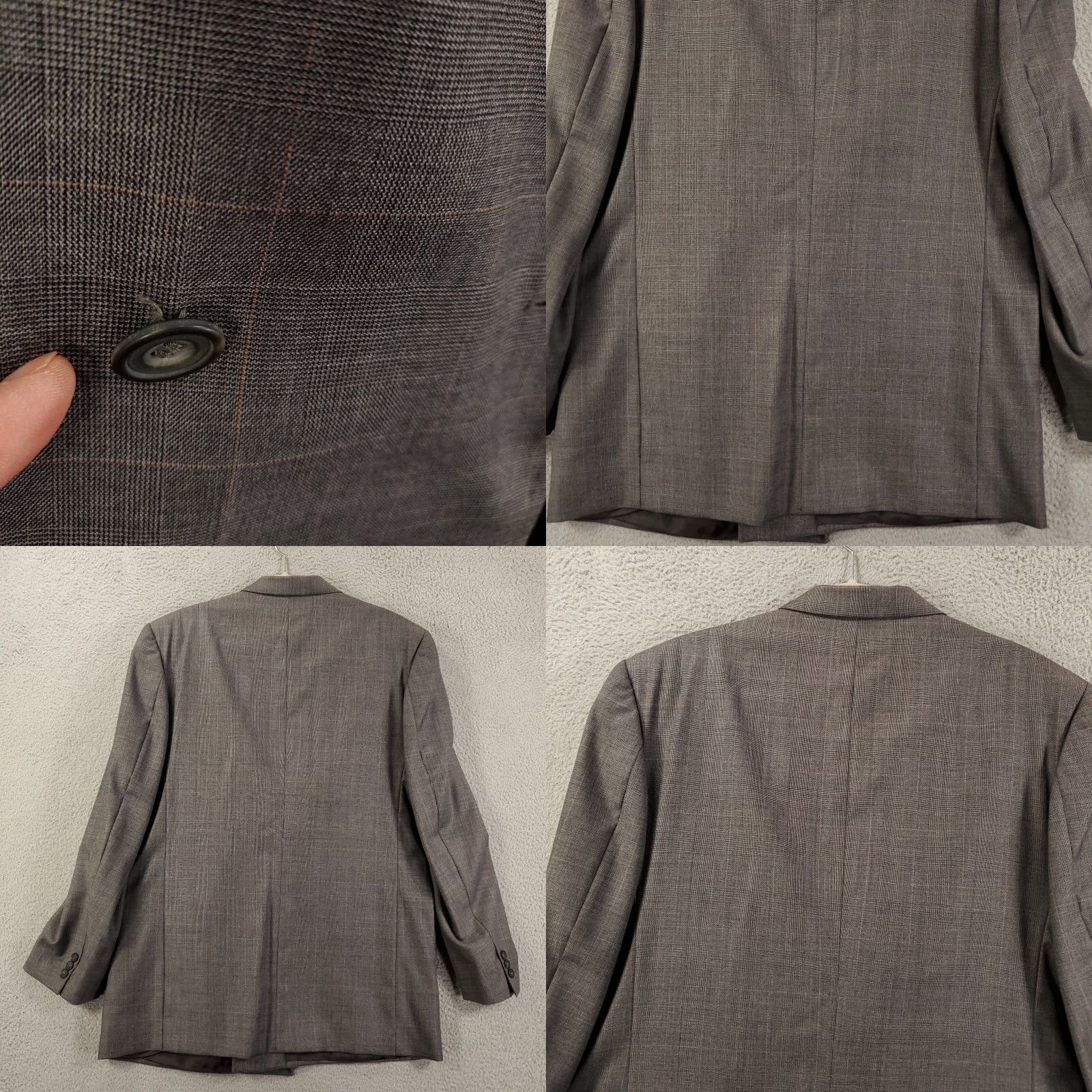 Doublet Vito Rufolo Suit Jacket Mens 44 Wool Double-Breasted Gray Vintage? Size 44R - 9 Thumbnail
