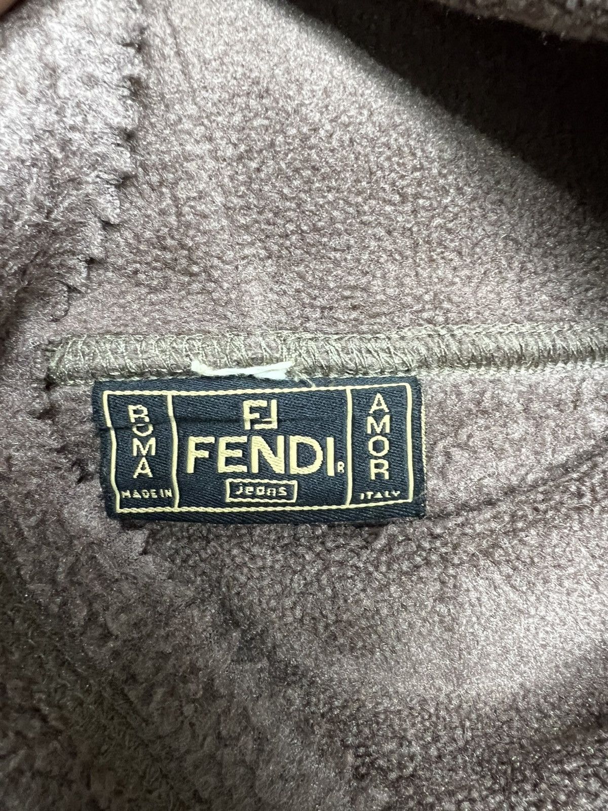 Fendi Vintage Fendi Jeans "Antistress" Fleece Pullover Size US M / EU 48-50 / 2 - 6 Thumbnail