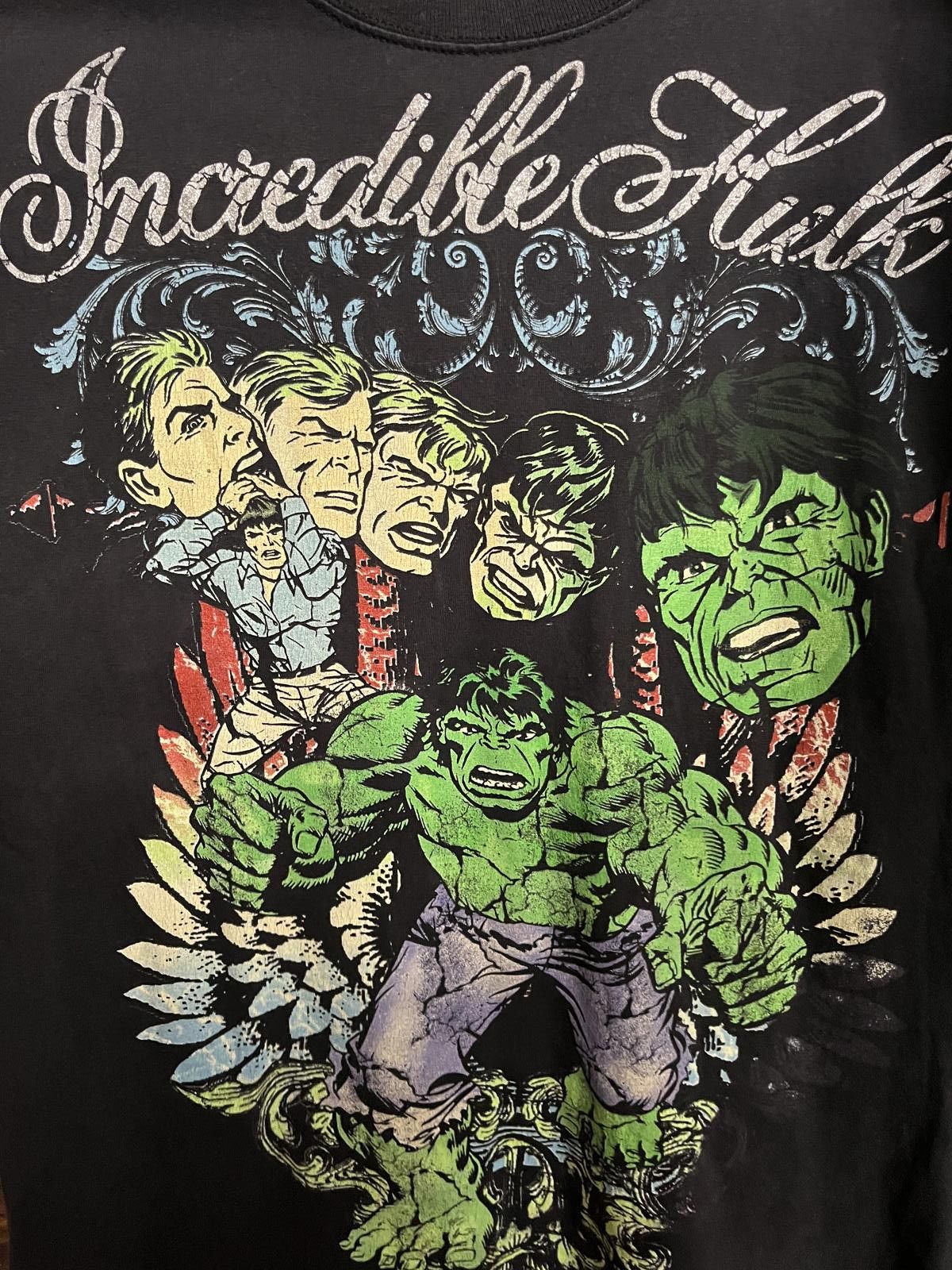 Designer Faded T-shirt Incredible Hulk Transformation Comic Art Tee M Size US M / EU 48-50 / 2 - 3 Thumbnail