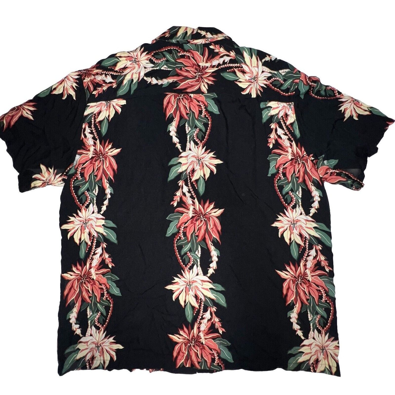 Paradise Found Paradise Found XL Hawaiian Shirt Magnum PI Black Floral Size US XL / EU 56 / 4 - 2 Thumbnail