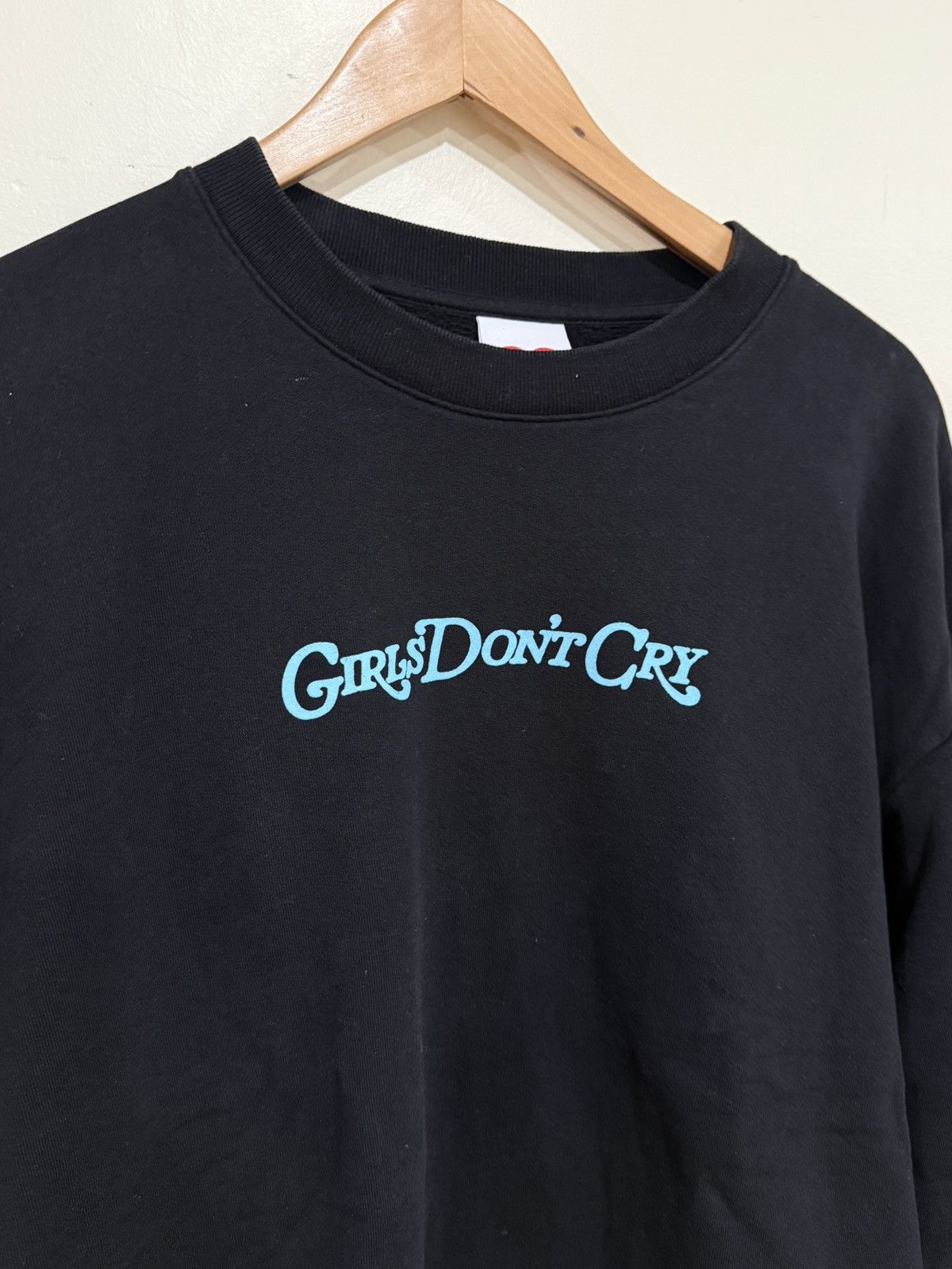 Girls Don't Cry Angel Sweater Crewneck Black Ice Blue
