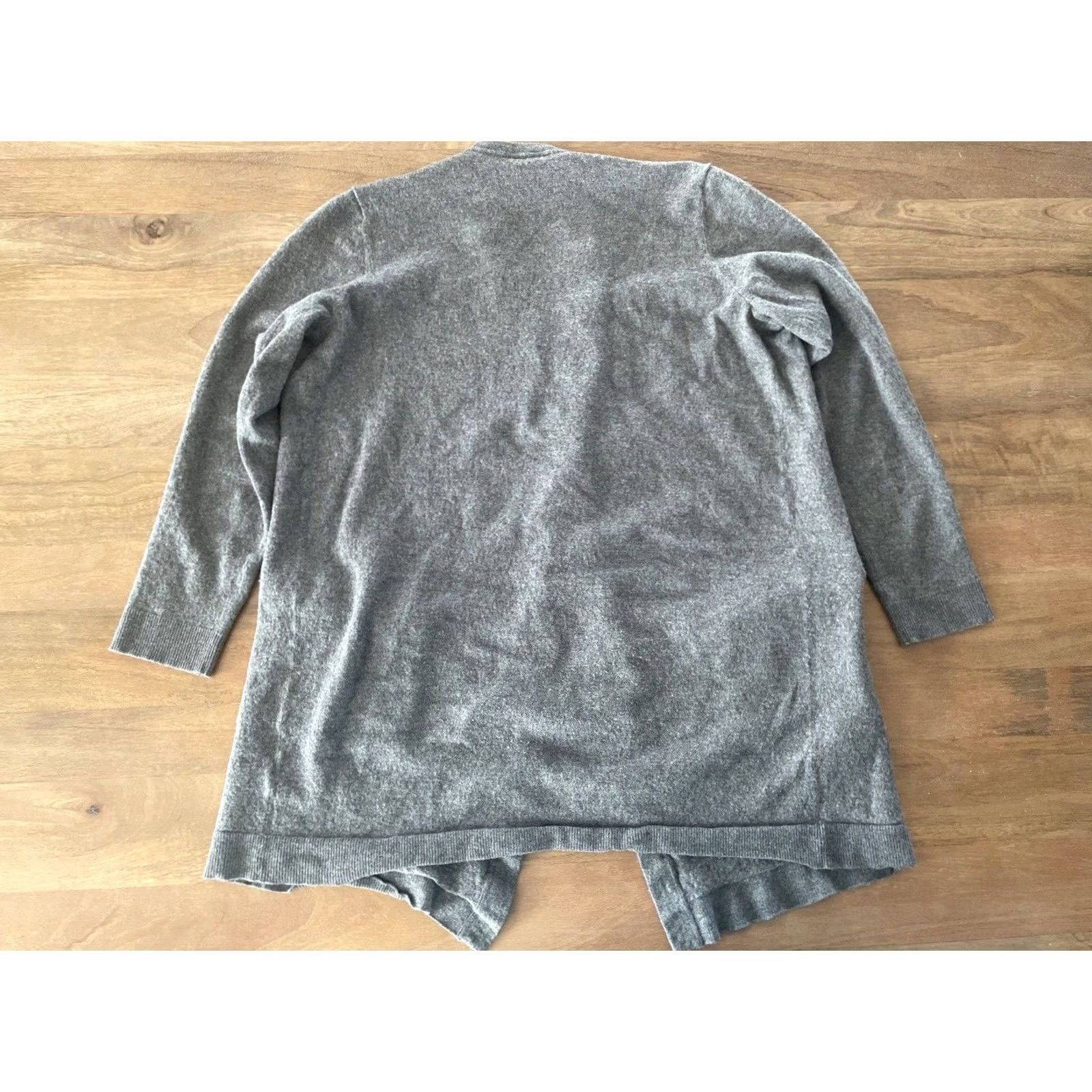 Eileen Fisher VINTAGE? No — Eileen Fisher Gray Merino Wool Blend Open Front Cardigan Sweater Womens M Size M / US 6-8 / IT 42-44 - 2 Thumbnail