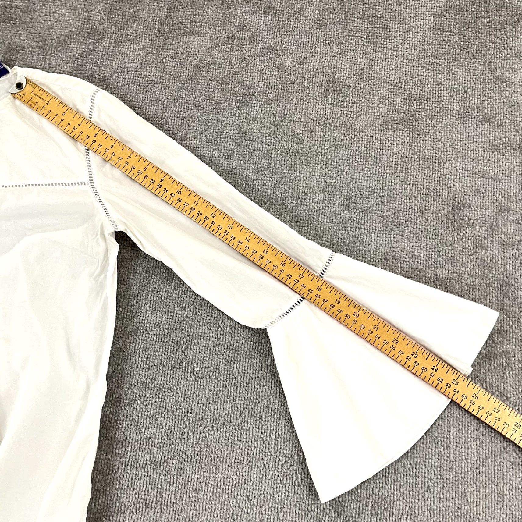 Bell CHARLOTTE BRODY Top Womens Small White Blouse Shirt Bell Sleeve Pullover Size S / US 4 / IT 40 - 5 Thumbnail