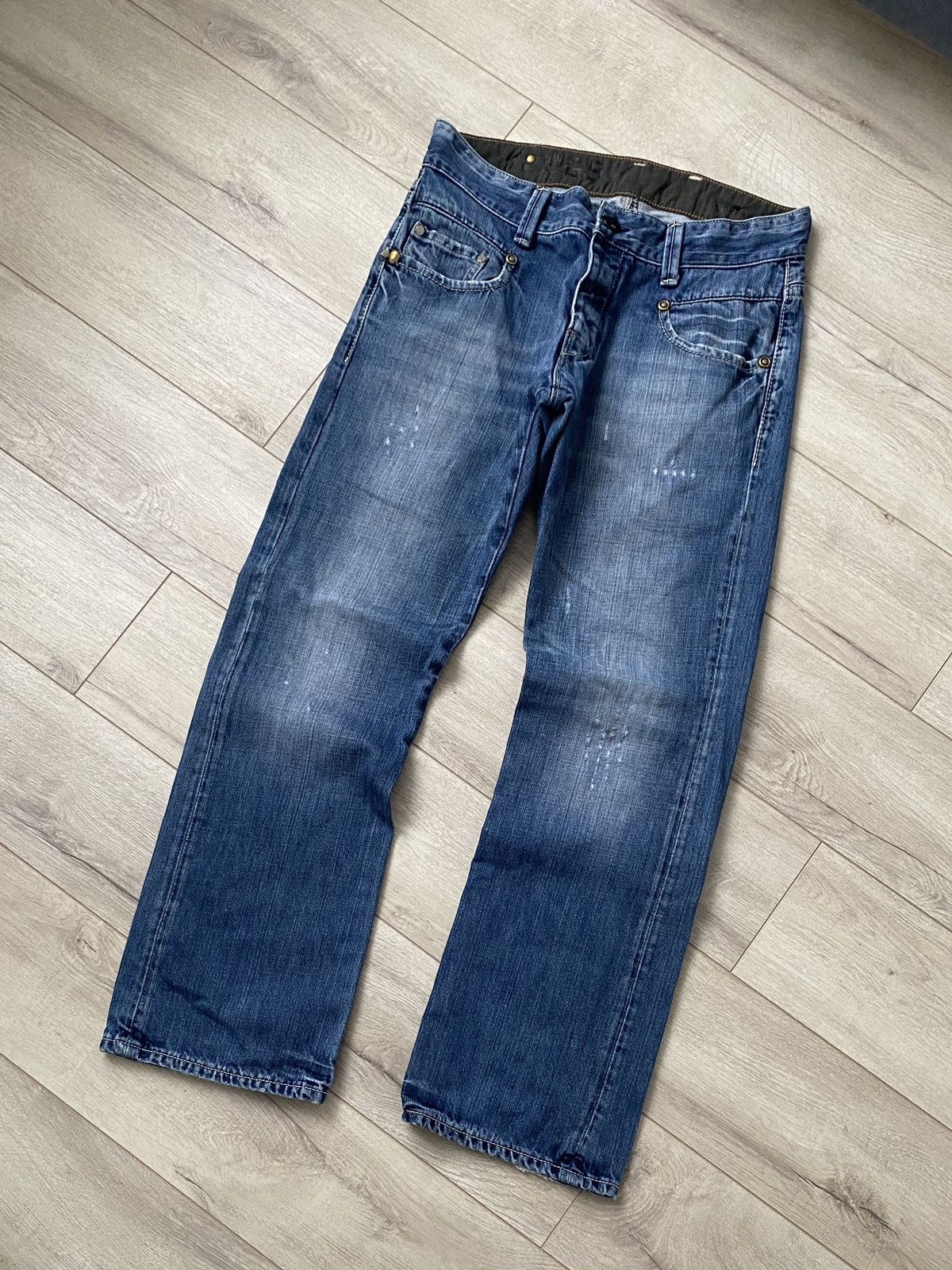 If Six Was Nine Vintage G-Star Bootcut Japan Style Denim Jeans Y2K Faded Size US 34 / EU 50 - 5 Thumbnail