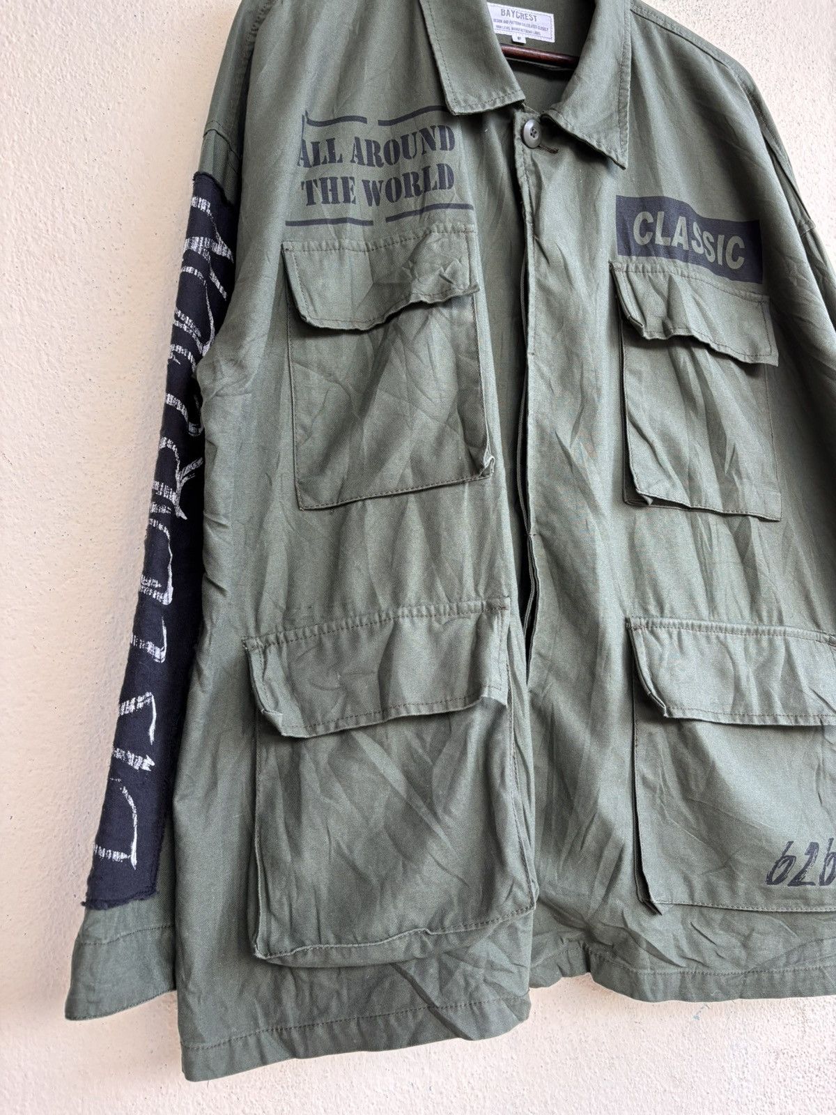 Japanese Brand Baycrest Crazy Distortion Army Styled Shirt Size US XL / EU 56 / 4 - 4 Thumbnail