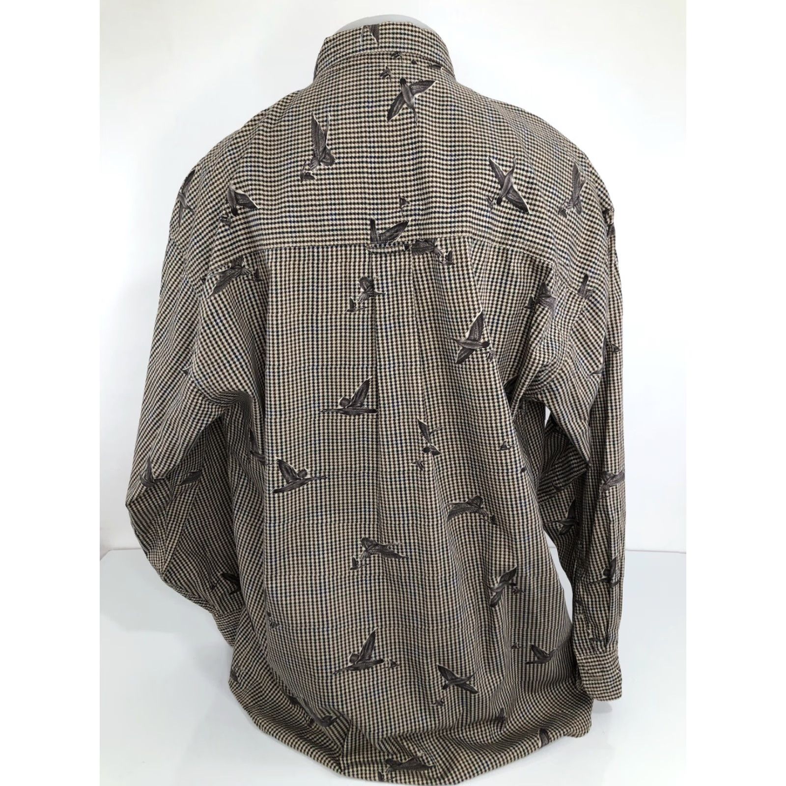 Ralph Lauren CHAPS / RALPH LAUREN Vintage DUCK / HOUNDSTOOTH Hunting Mens XL/2XL TALL Shirt Size US XL / EU 56 / 4 - 6 Thumbnail