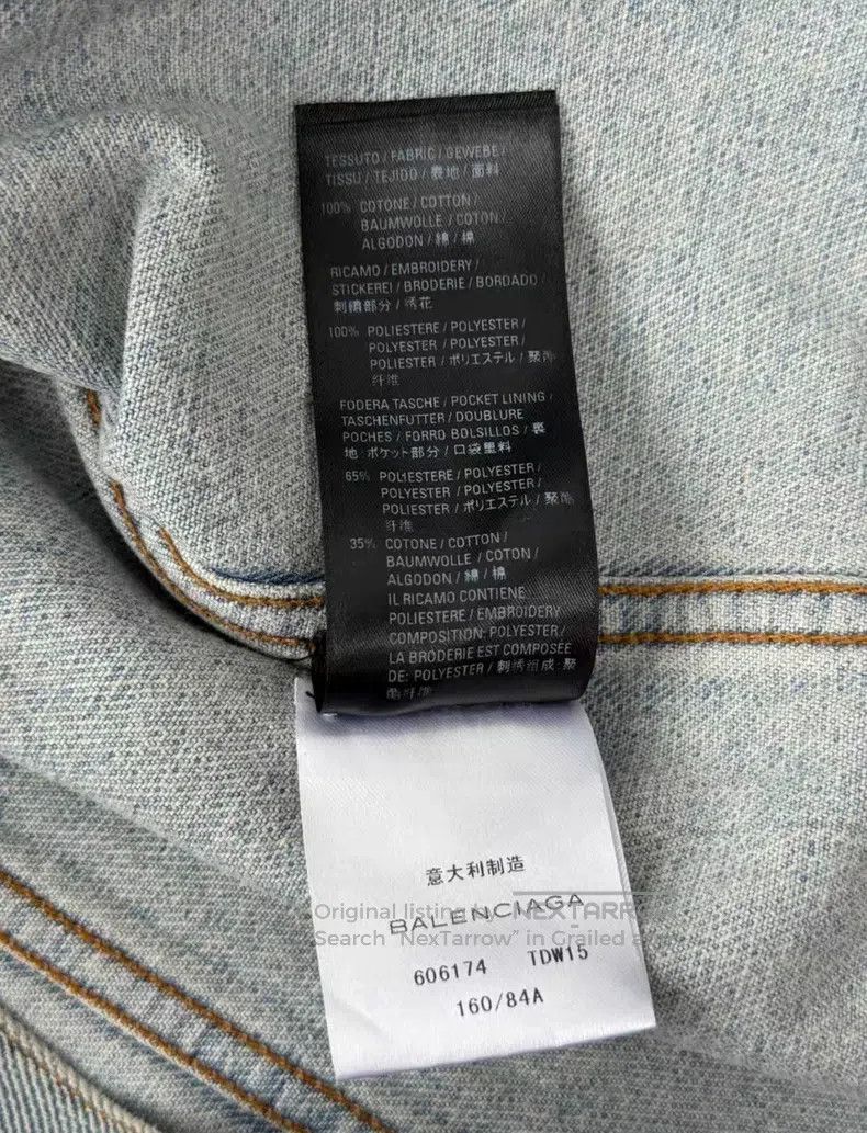 Balenciaga Balenciaga Iron tower embroidery denim jacket Size XS / US 0-2 / IT 36-38 - 6 Thumbnail