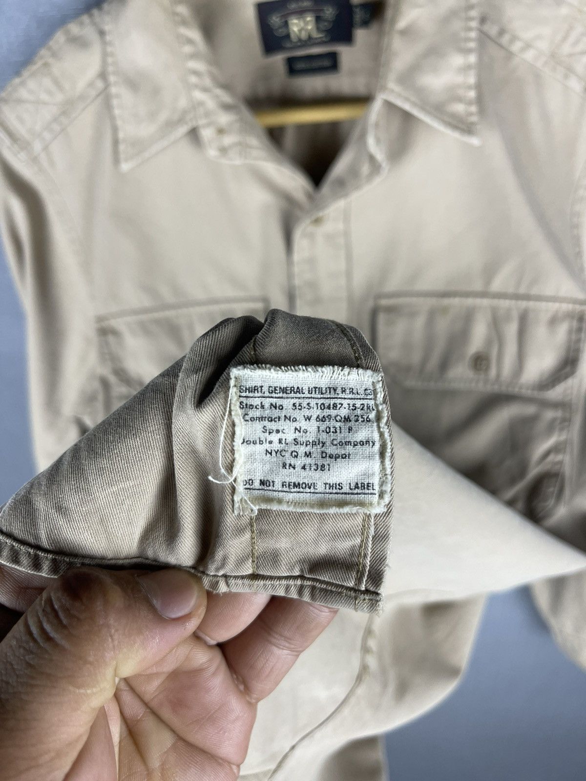 RRL Ralph Lauren × Ralph Lauren × Vintage RRL RALPH LAUREN Vintage Double Pocket Button Ups Shirt Size US M / EU 48-50 / 2 - 8 Thumbnail