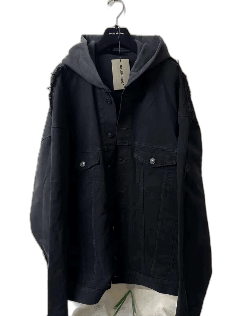 Balenciaga balenciaga hooded denim jacket north america exclusive Size US XL / EU 56 / 4 - 1 Thumbnail