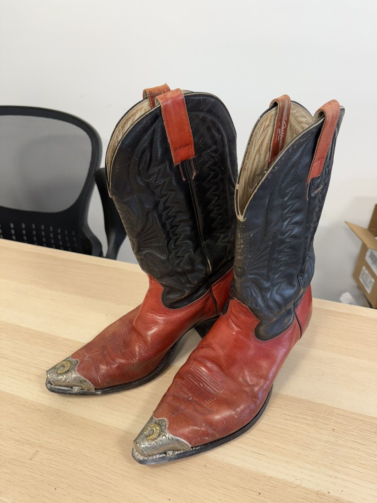Tony Lama Two-Tone Western Cowboy Boots