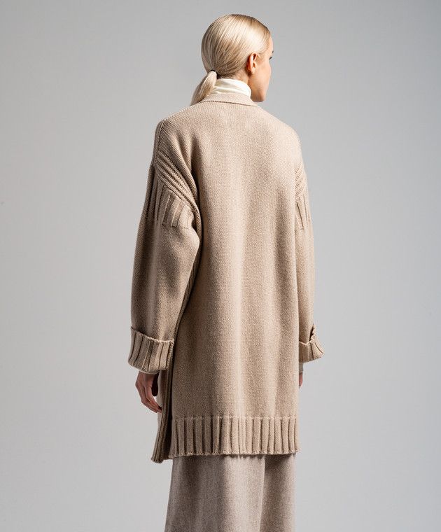 Jil Sander o1y1025 Cardigan in Beige Size XS / US 0-2 / IT 36-38 - 4 Thumbnail